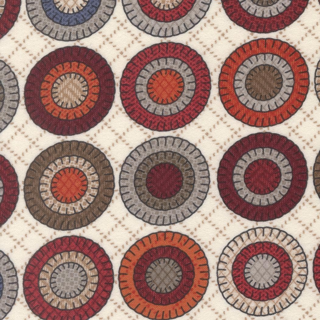 Prairie Gatherings Flannel Penny Cheater Porcelain by Primitive Gatherings for Moda Fabrics - 49301 11F
