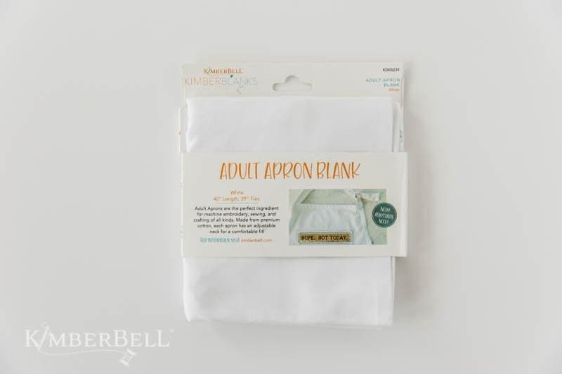 Kimberbell Adult Apron Blank - KDKB239 - New Adjustable Neck