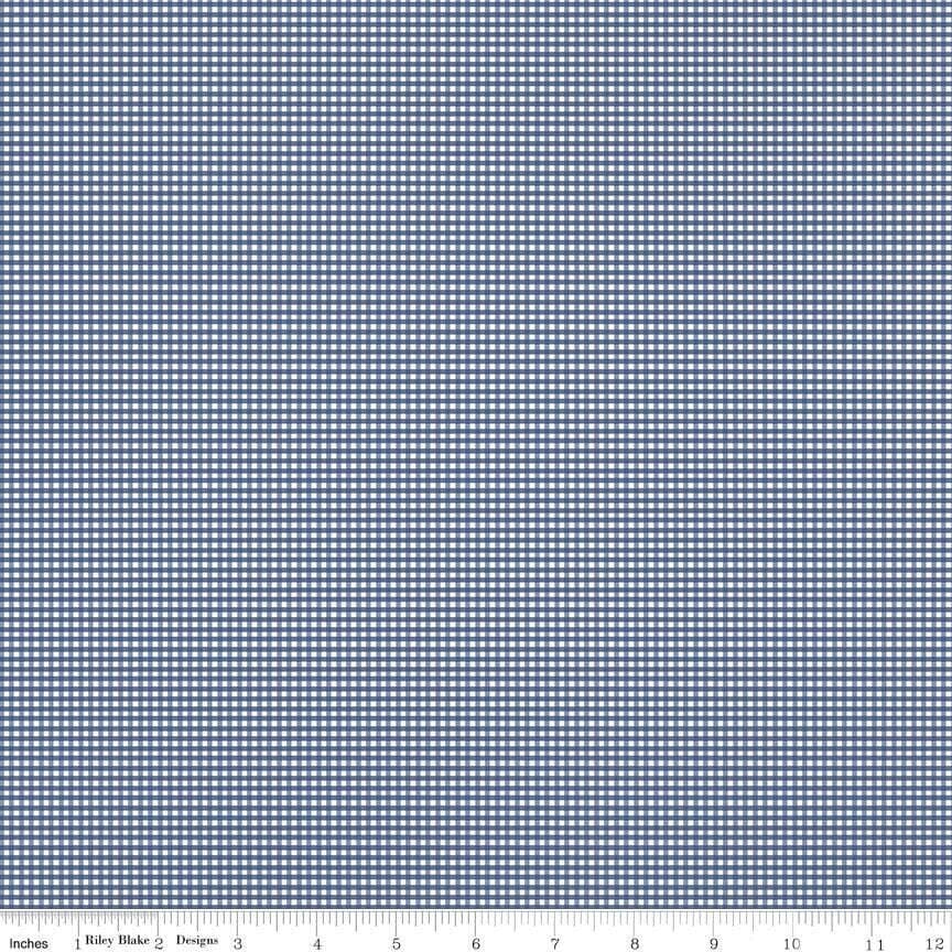 Micro Gingham Denim by Riley Blake Designs - C455-DENIM