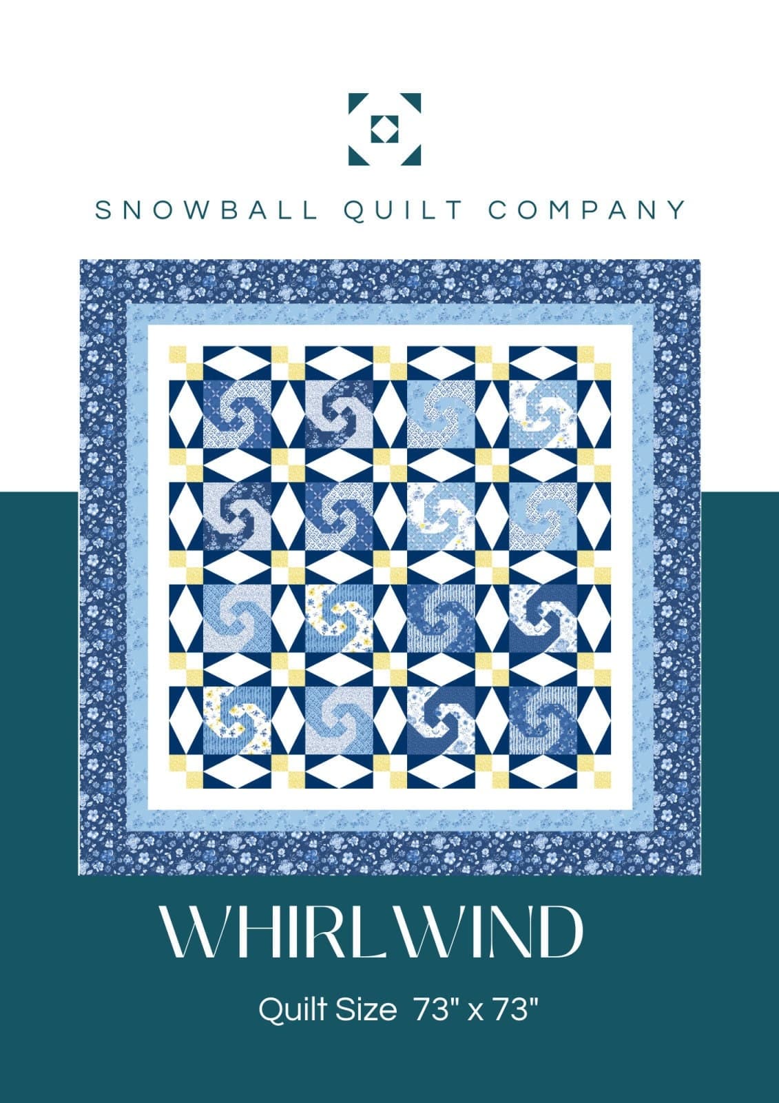 Whirlwind Quilt Pattern by Snowball Quilt Company and Diamond Storm Ruler - Printed Quilt Pattern