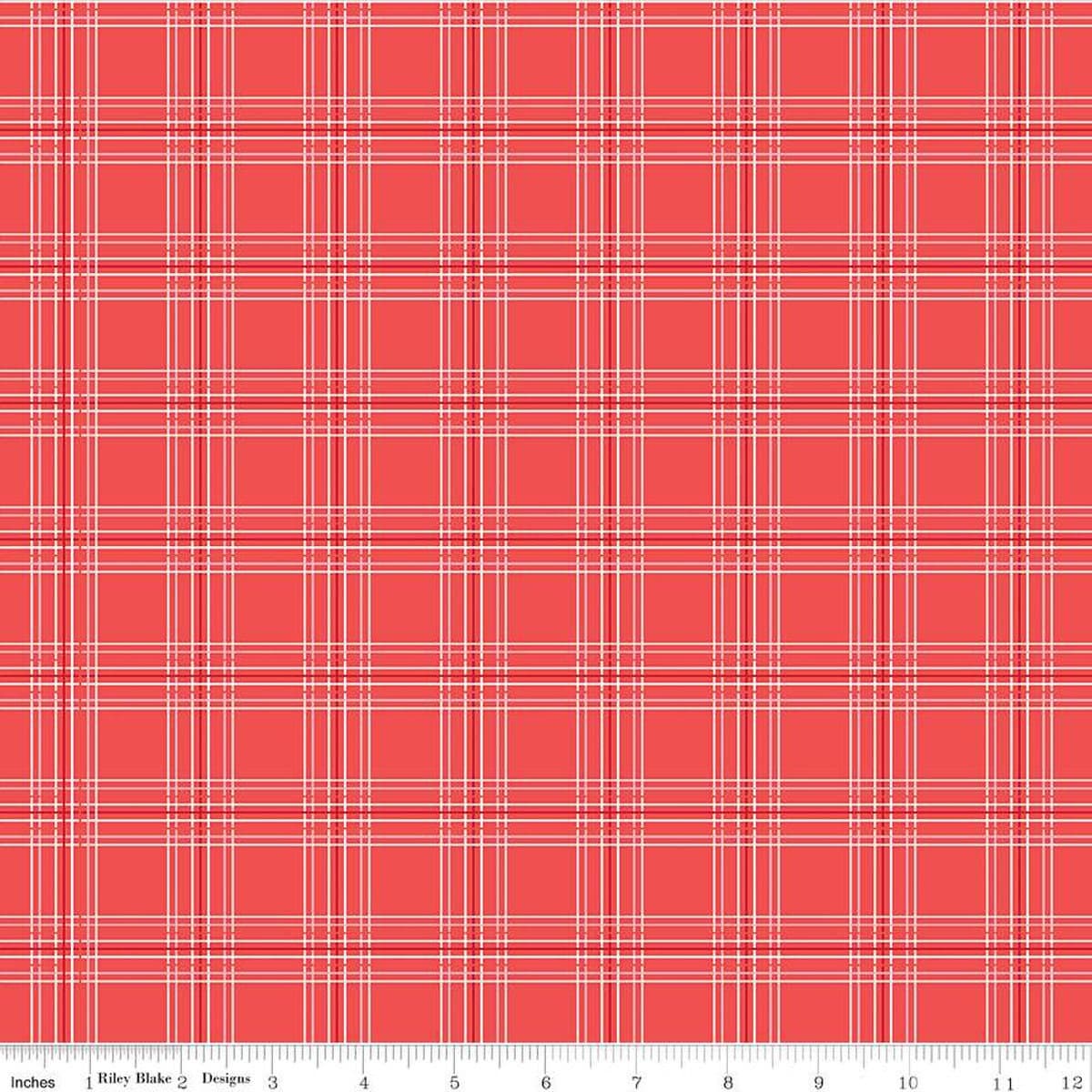 My Valentine Plaid Red by Echo Park Paper for Riley Blake Designs - C14155-RED