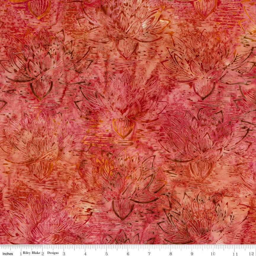 Expressions Batiks Tjaps Dark Coral by Riley Blake Designs - BTPT1101