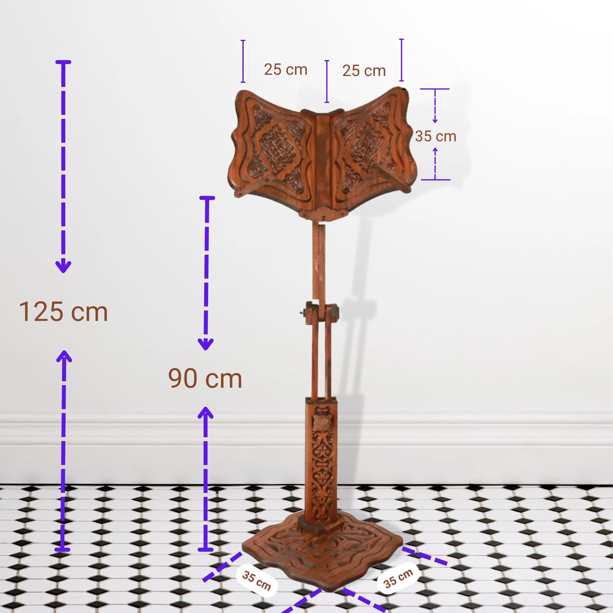 Personalized Adjustable Bible Stand, Large Quran Reading Stand, Bookshelf,Wooden Book Holder, Music Stand, Islamic Products, Christmas Gifts