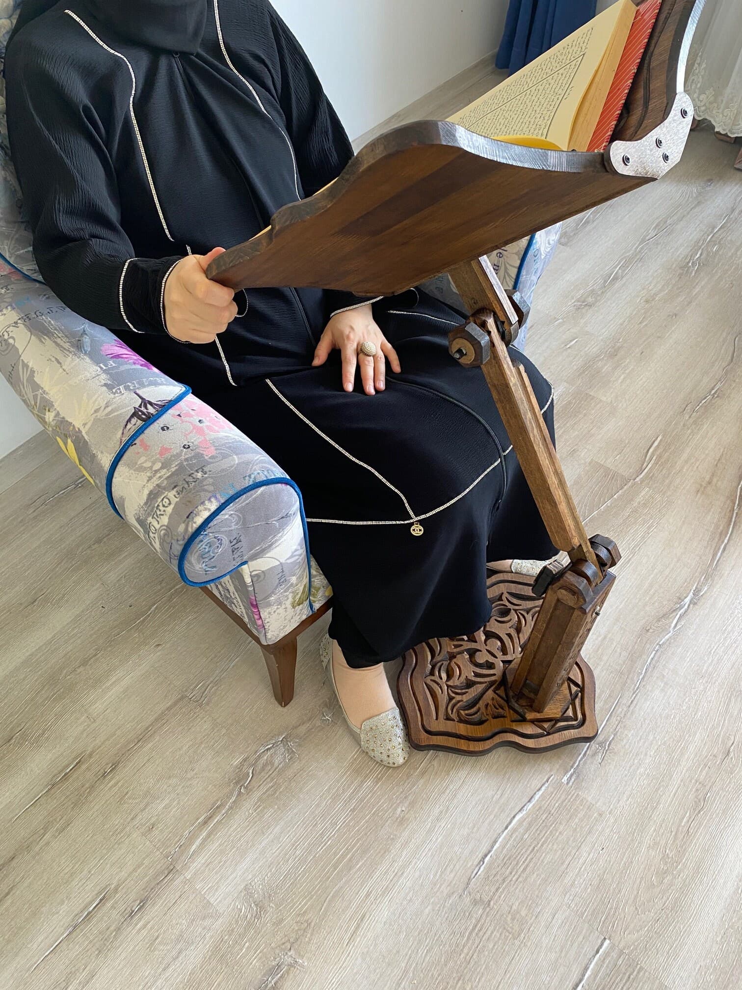 Personalized Adjustable Bible Stand, Large Quran Reading Stand, Bookshelf,Wooden Book Holder, Music Stand, Islamic Products, Christmas Gifts - image 2