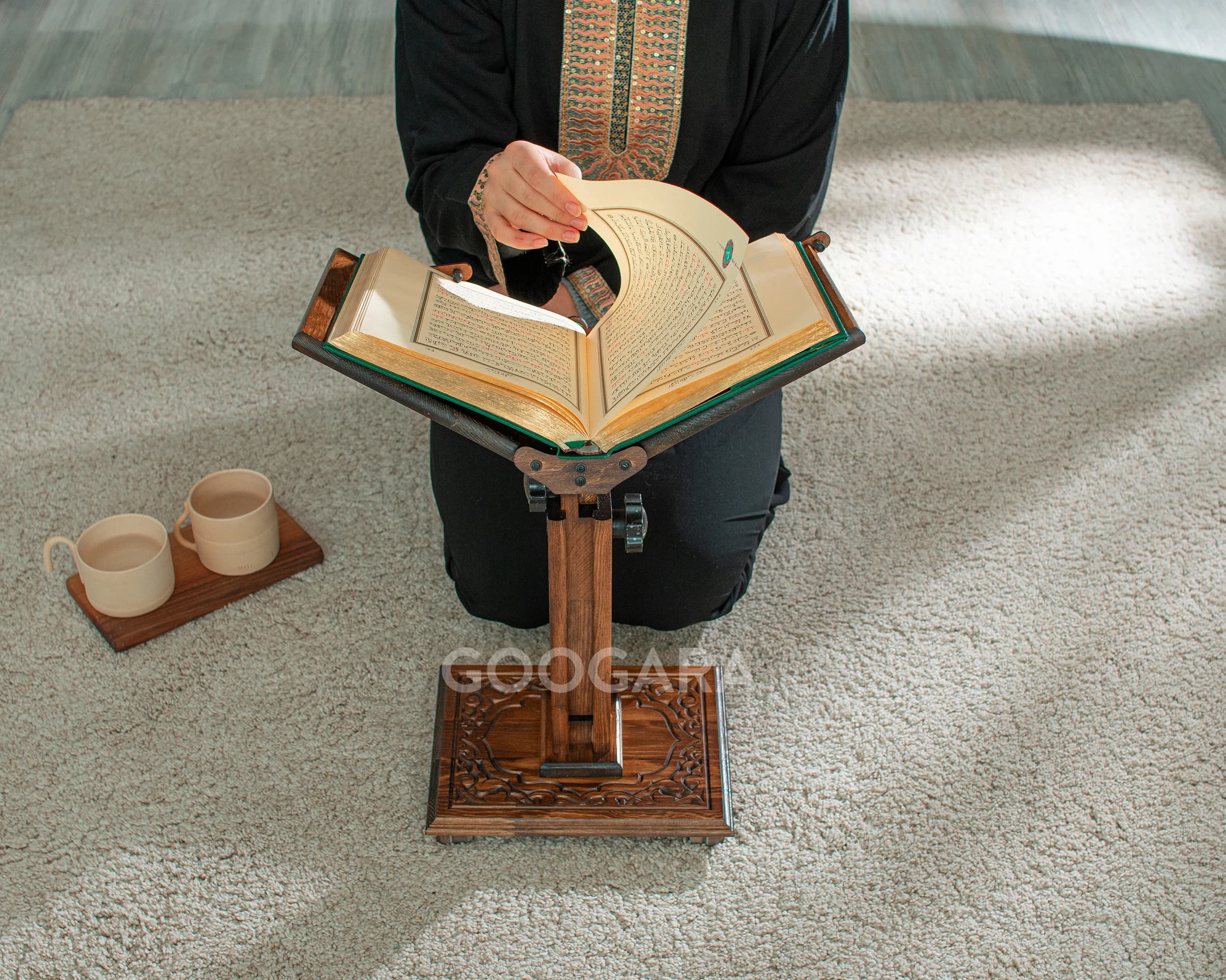 Adjustable Wooden Quran, Personalized Bible Holder, Reading Book Stand,Cookbook Stand,Islamic Gifts, Muslim Gifts,Ramadan Gift for Muslims - image 2