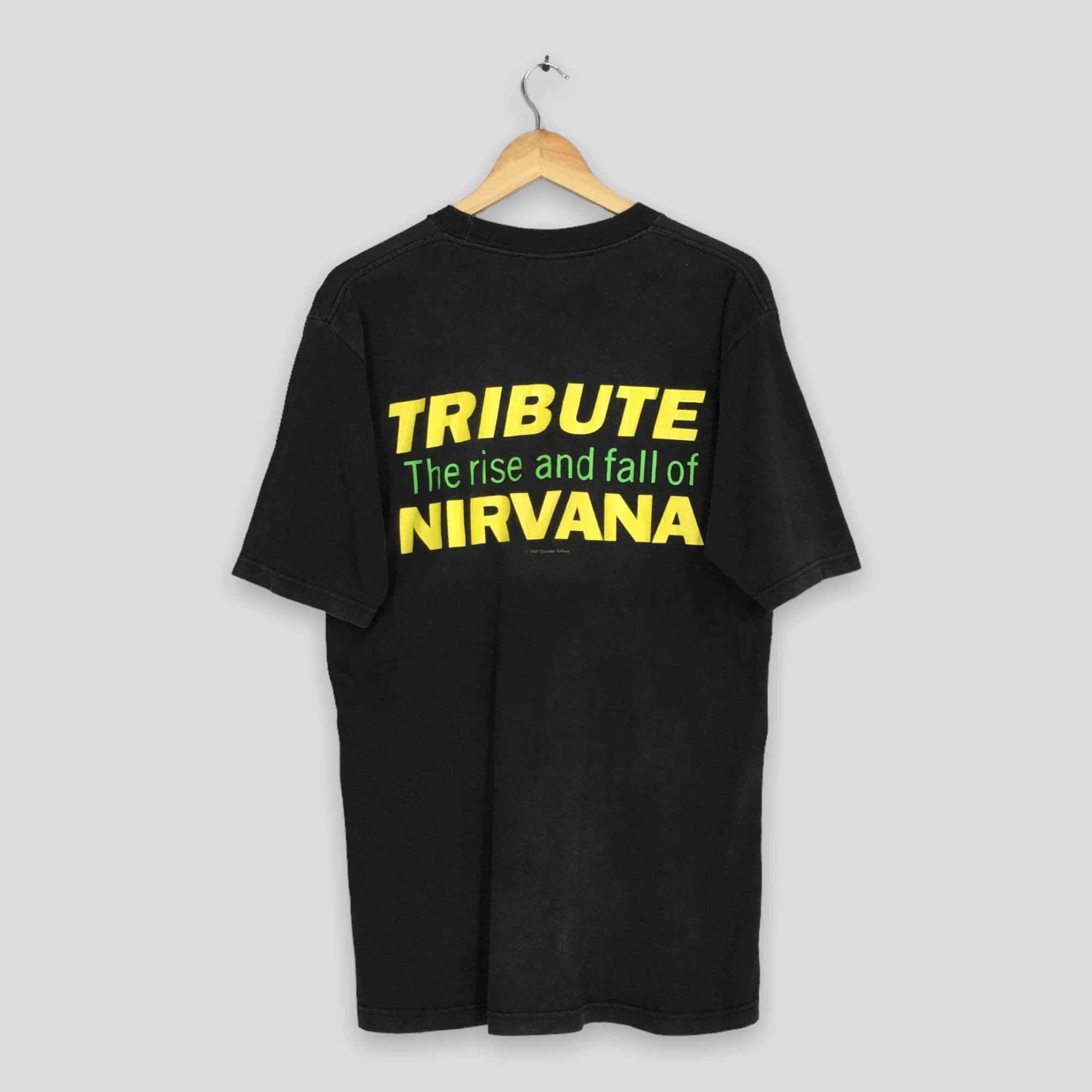 Vintage 90s Nirvana Kurt Cobain Grunge Tshirt Large Tribute The Rise And Fall Nirvana 80s Sonic Youth Grunge Sub Pop Rock Music Tees Size L - image 5
