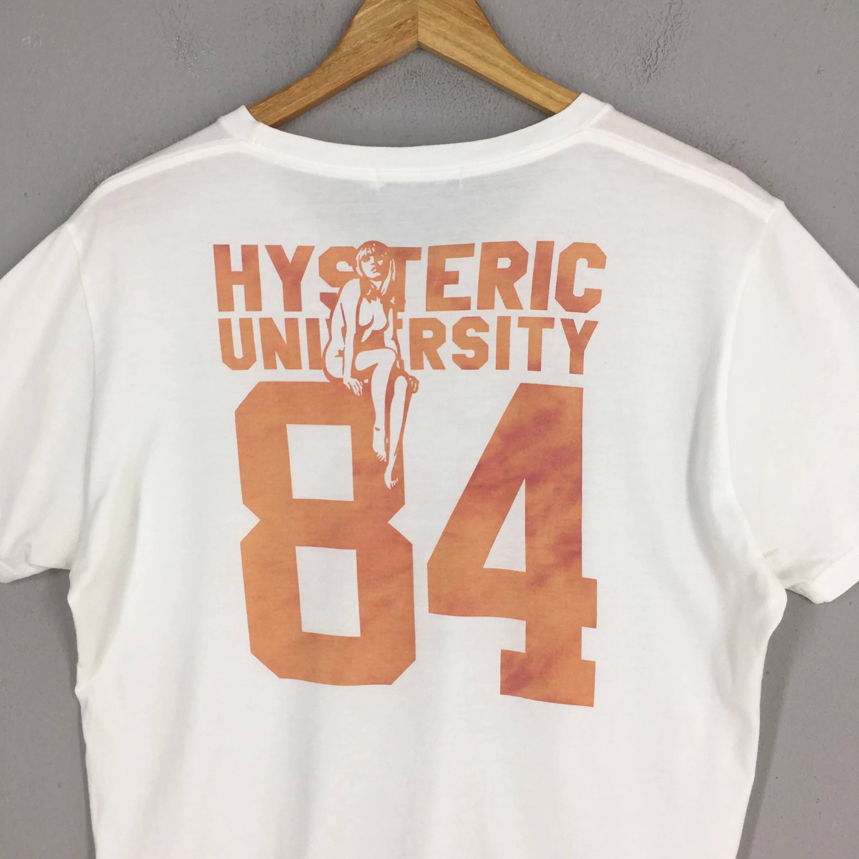 Vintage Hysteric Glamour Japan Search And Destroy Tshirt Large Hysteric Glamour University 84 Streetwear Y2K  Harajuku Japanese Tee Size L - image 2