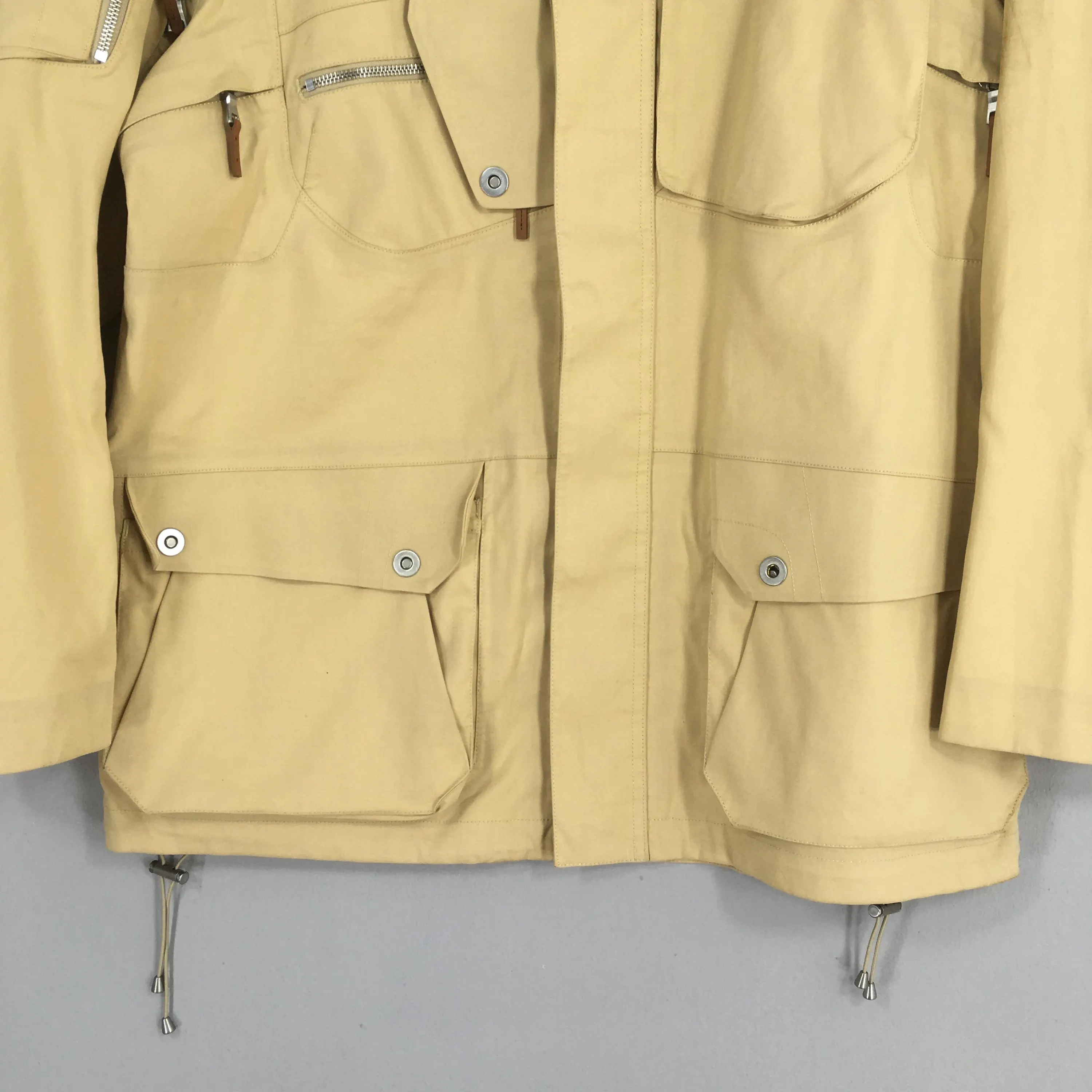 Vintage Polo Ralph Lauren Chore Military Jacket XLarge Ralph Lauren Workwear Hunting Jacket Men's Field RL 92 Harrington Brown Coat Size XL - image 4