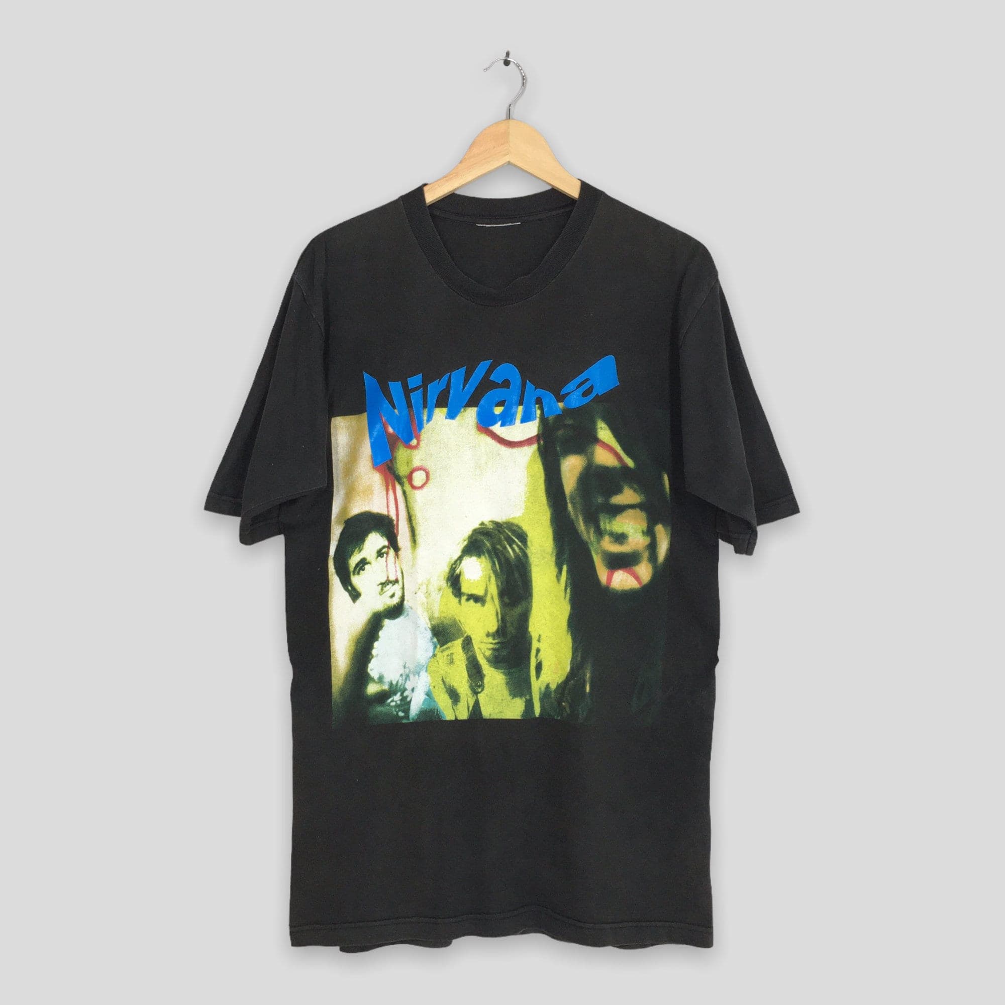 Vintage 90s Nirvana Kurt Cobain Grunge Tshirt Large Tribute The Rise And Fall Nirvana 80s Sonic Youth Grunge Sub Pop Rock Music Tees Size L