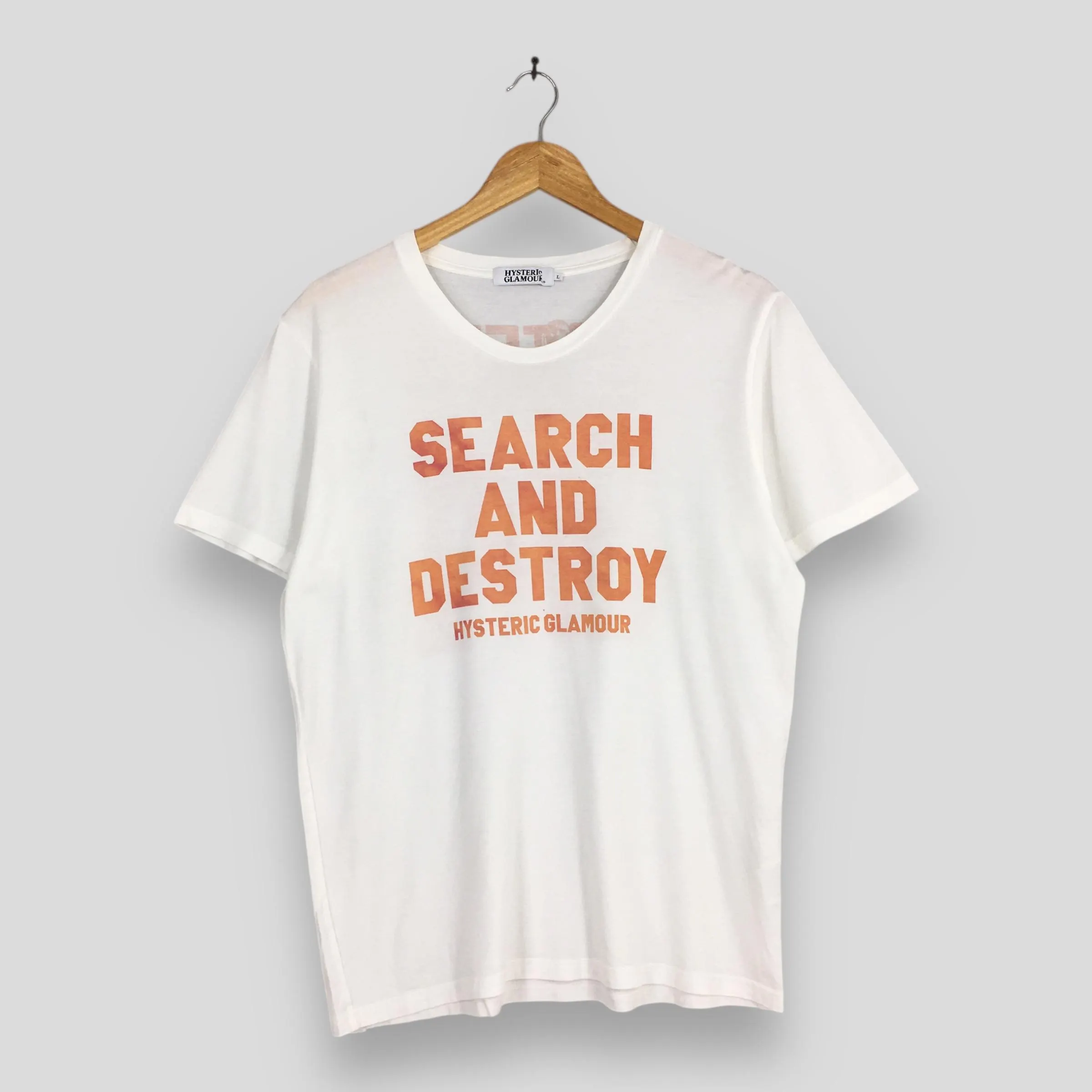 Vintage Hysteric Glamour Japan Search And Destroy Tshirt Large Hysteric Glamour University 84 Streetwear Y2K  Harajuku Japanese Tee Size L