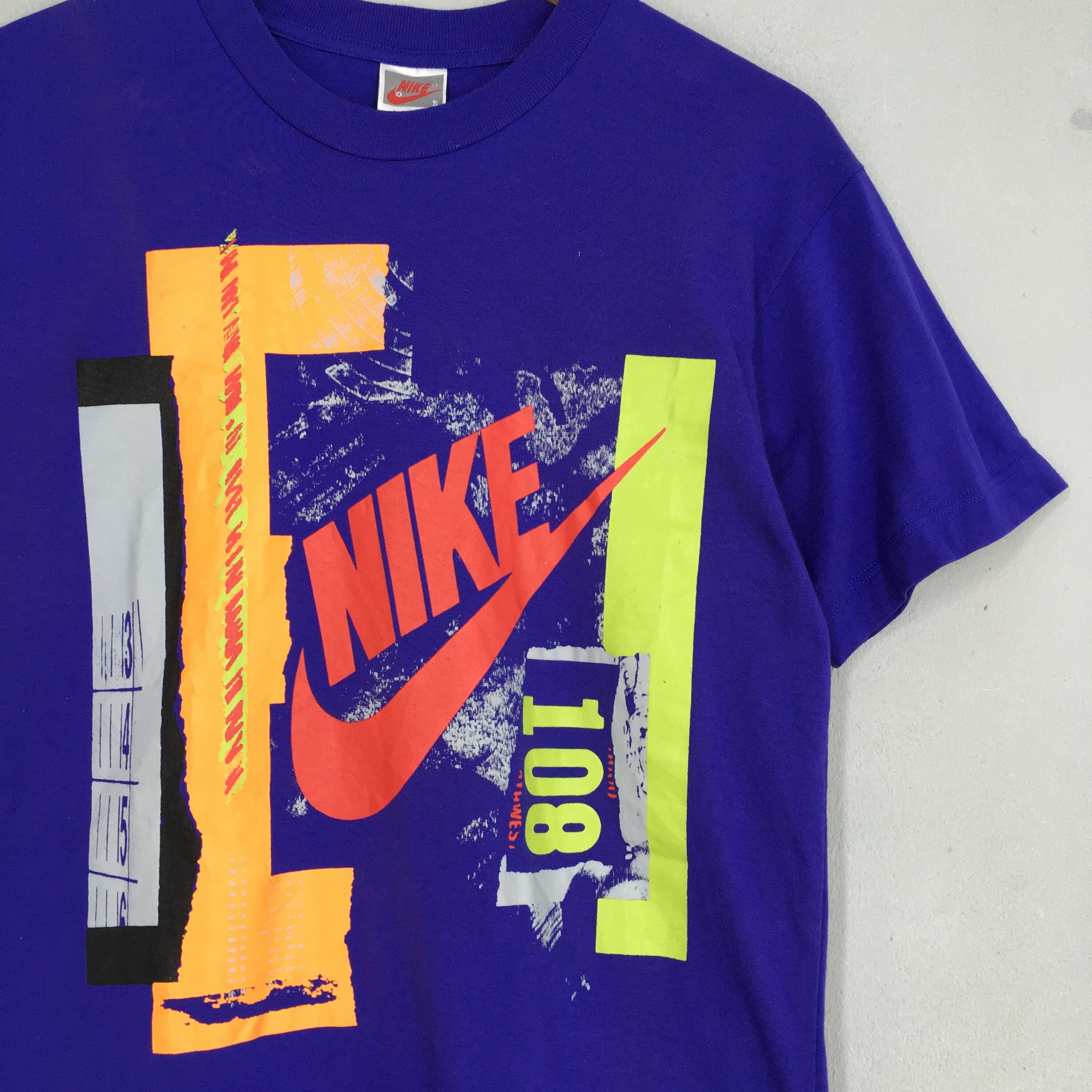 Vintage 90's Nike Swoosh Tshirt Small Nike Streetwear Nike Agassi Tennis Sports Nike Sportswear Purple Tees Size S - image 3