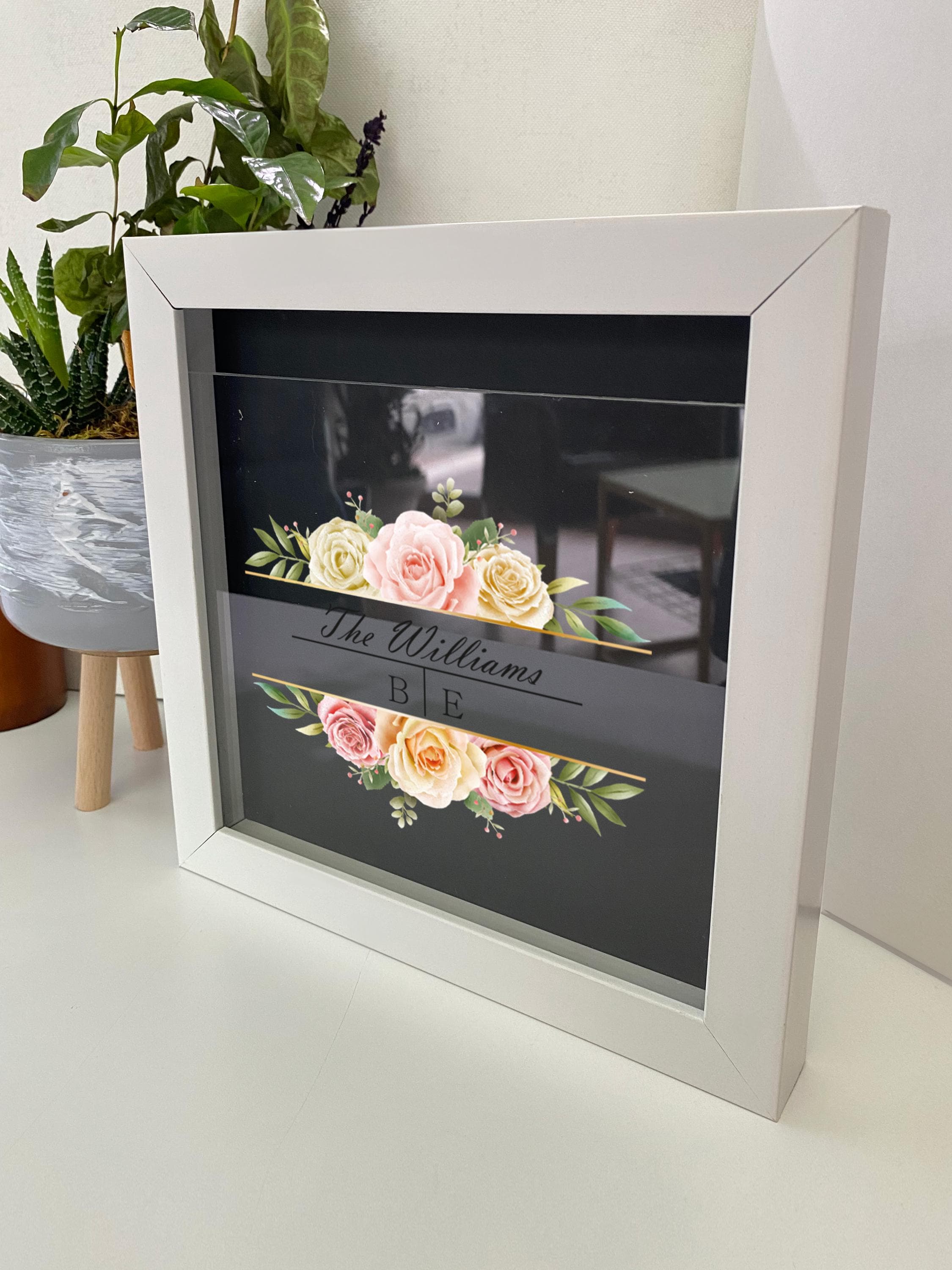 Personalized Wedding Memory Clear Arcylic Box, Floral Keepsake, Anniversary Gift - image 4