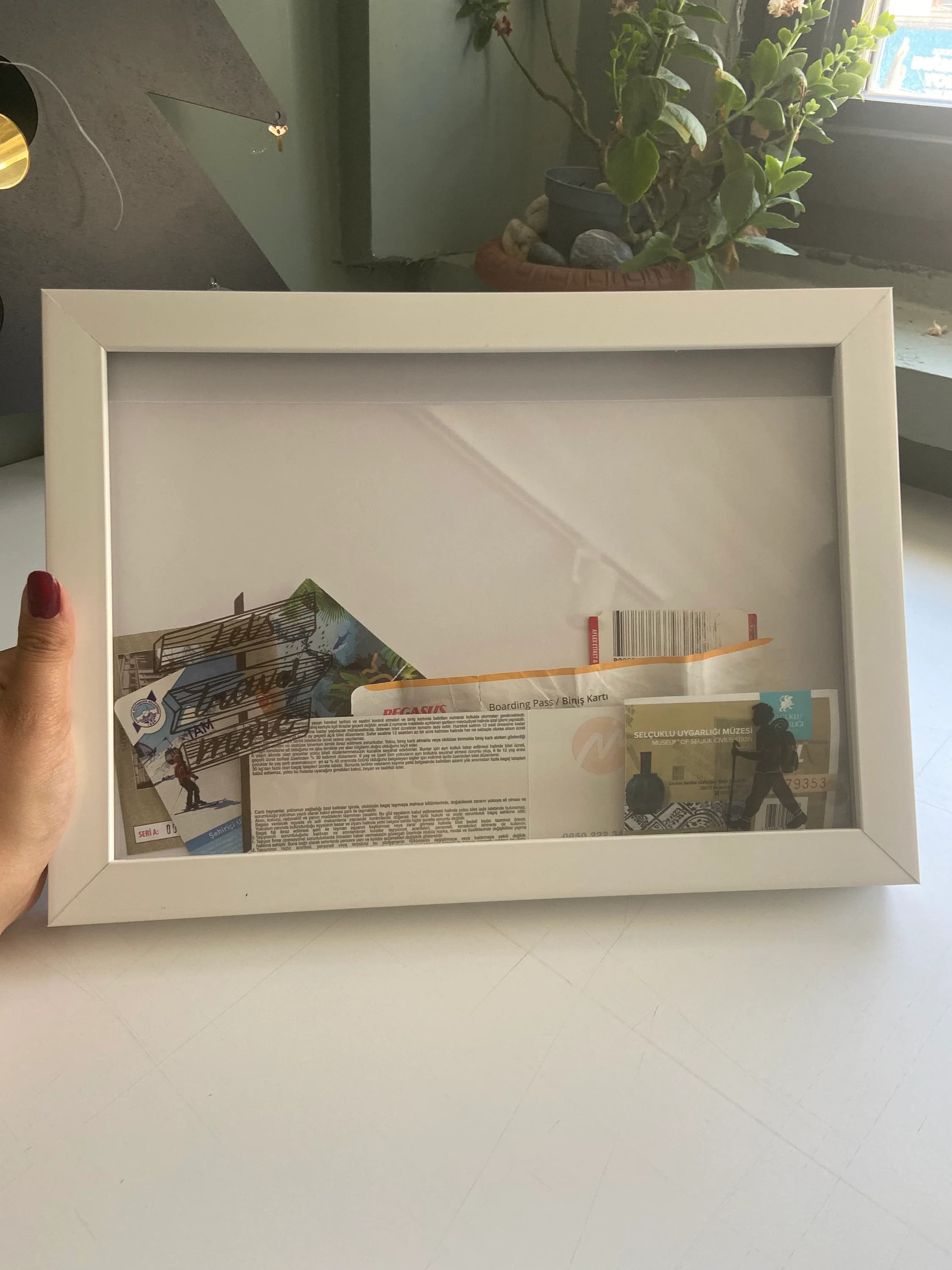 Personalized Travel Memory Clear Acrylic Box, Custom Ticket Display, Couple Gift - image 4