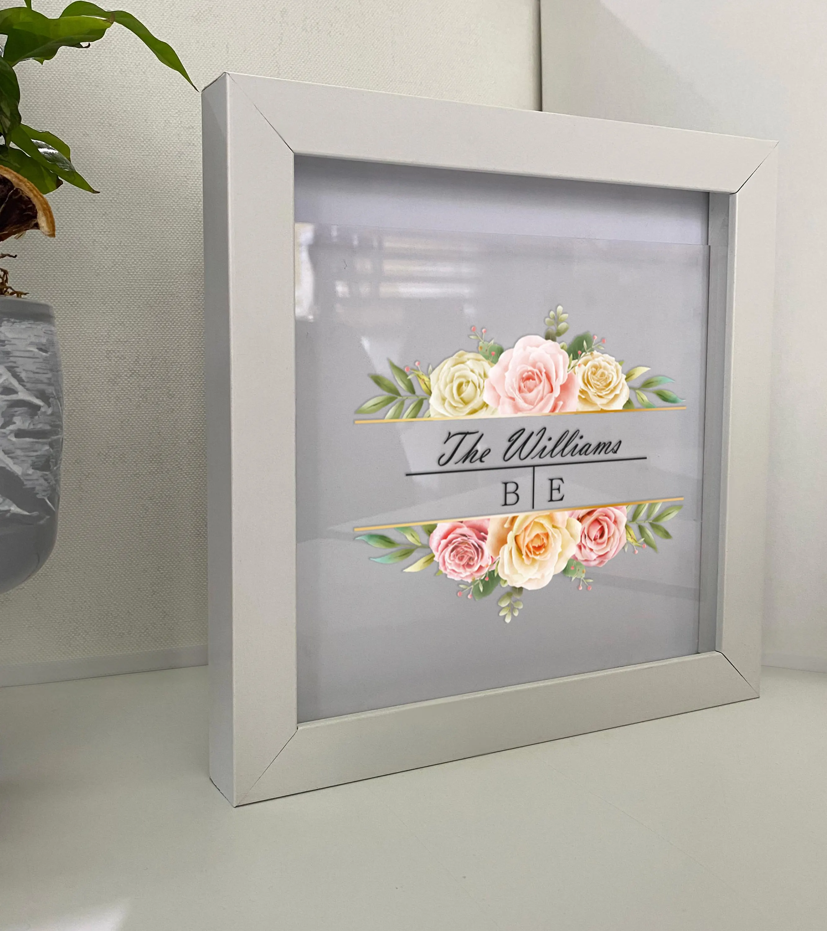 Personalized Wedding Memory Clear Arcylic Box, Floral Keepsake, Anniversary Gift - image 3