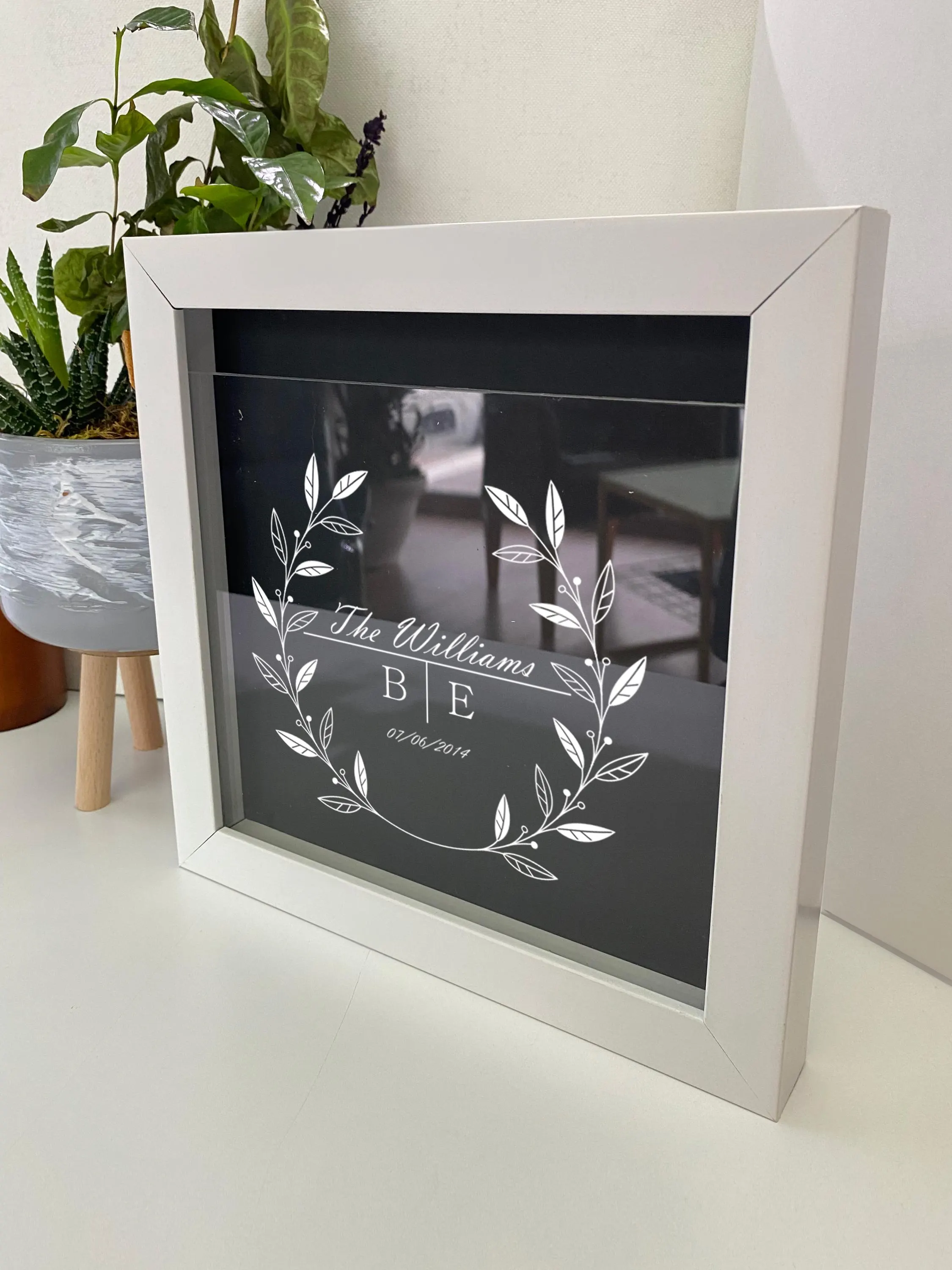 Personalized Clear Arcylic Memory Box, Clear Custom Photo Keepsake, Wedding Anniversary Gift - image 4