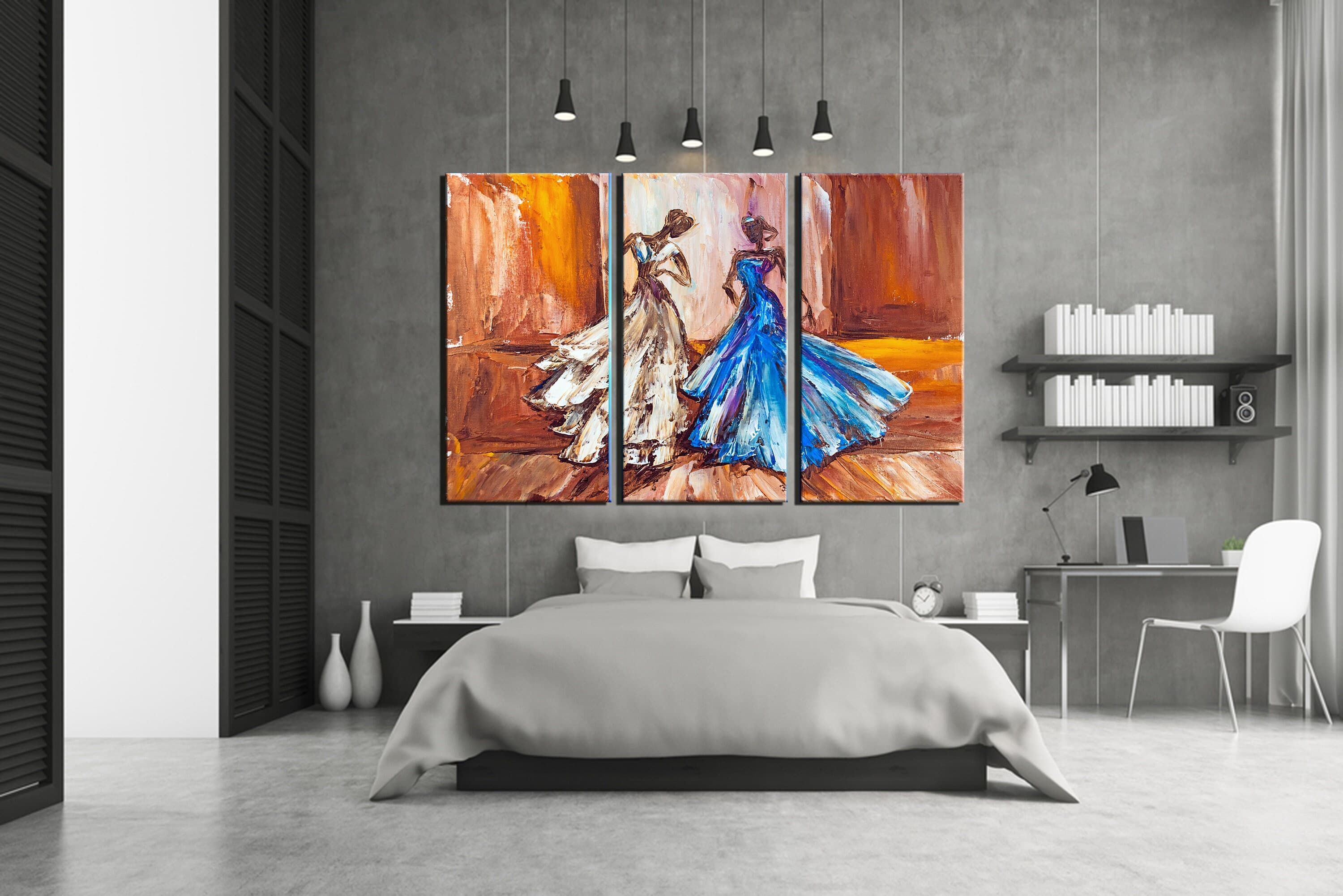 Prom Women Oil Painting Print on Canvas, Creative Artwork - image 4