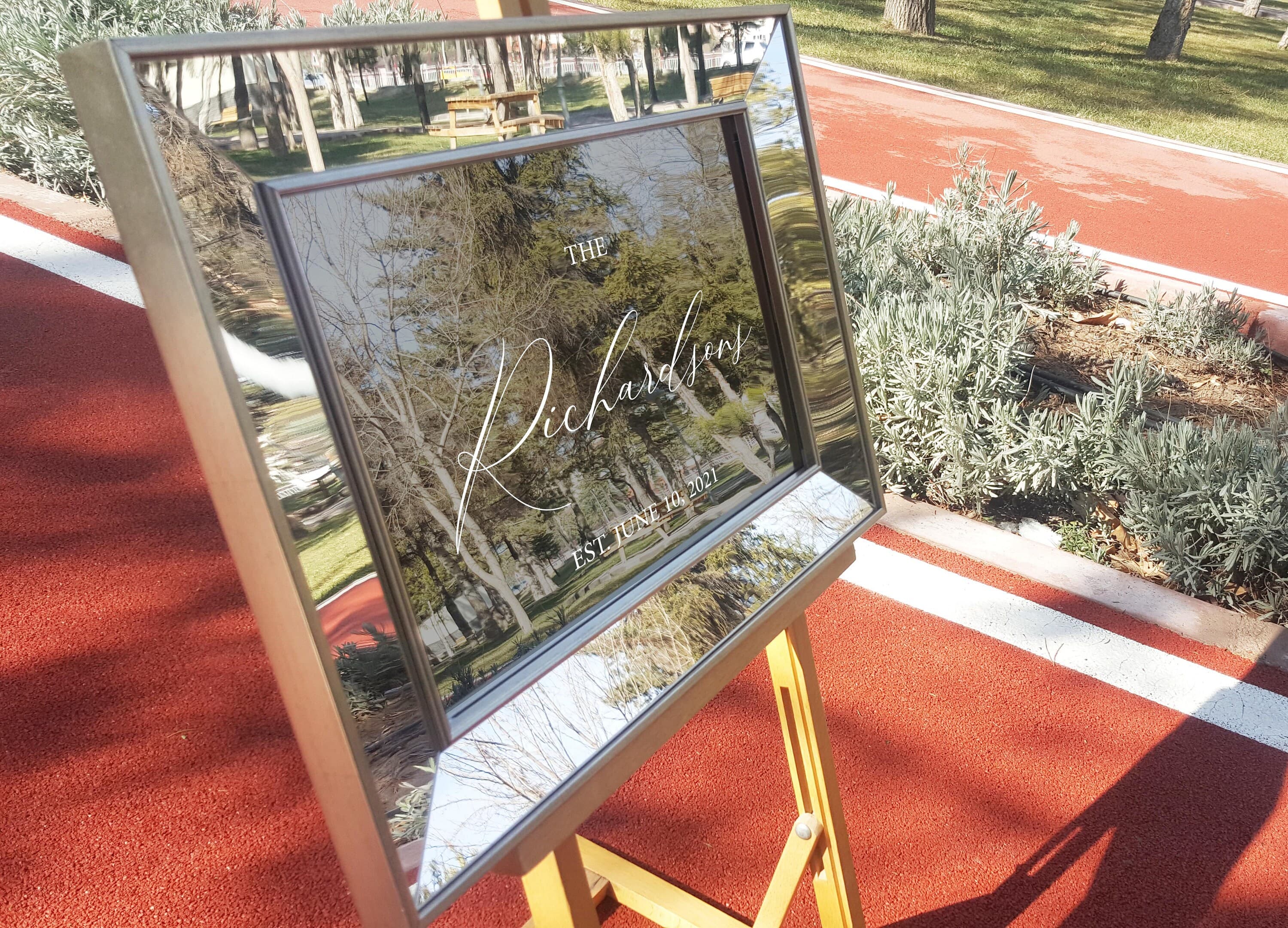Mirrored Acrylic Wedding Welcome Sign | Custom Framed Signage - image 4