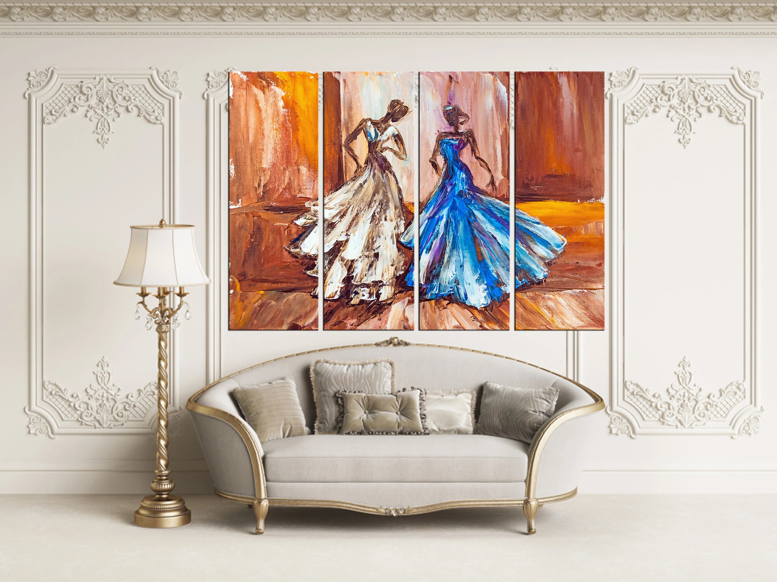 Prom Women Oil Painting Print on Canvas, Creative Artwork - image 5