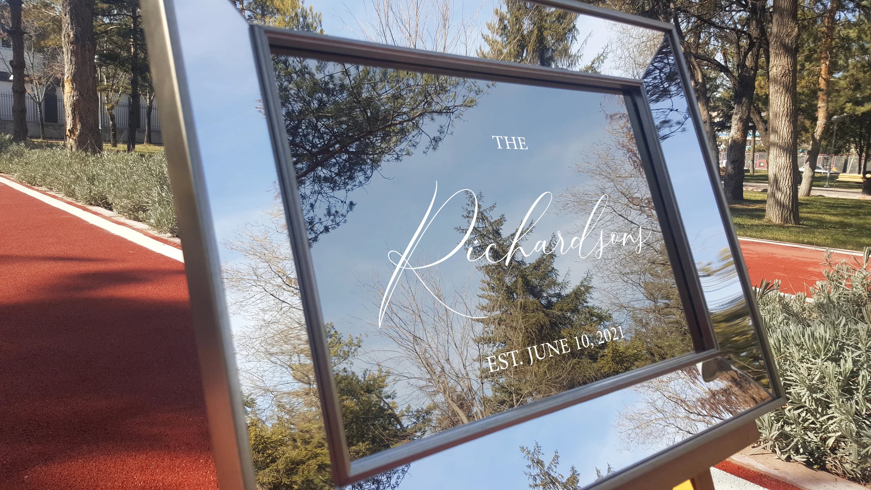 Mirrored Acrylic Wedding Welcome Sign | Custom Framed Signage - image 5