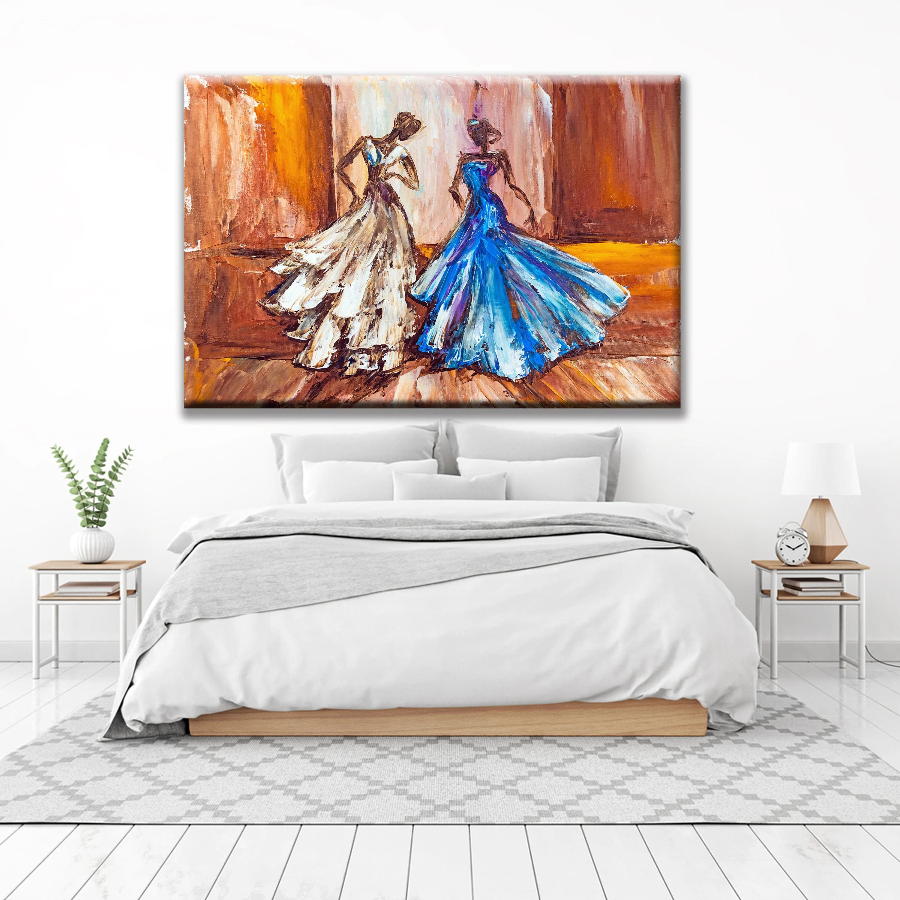 Prom Women Oil Painting Print on Canvas, Creative Artwork