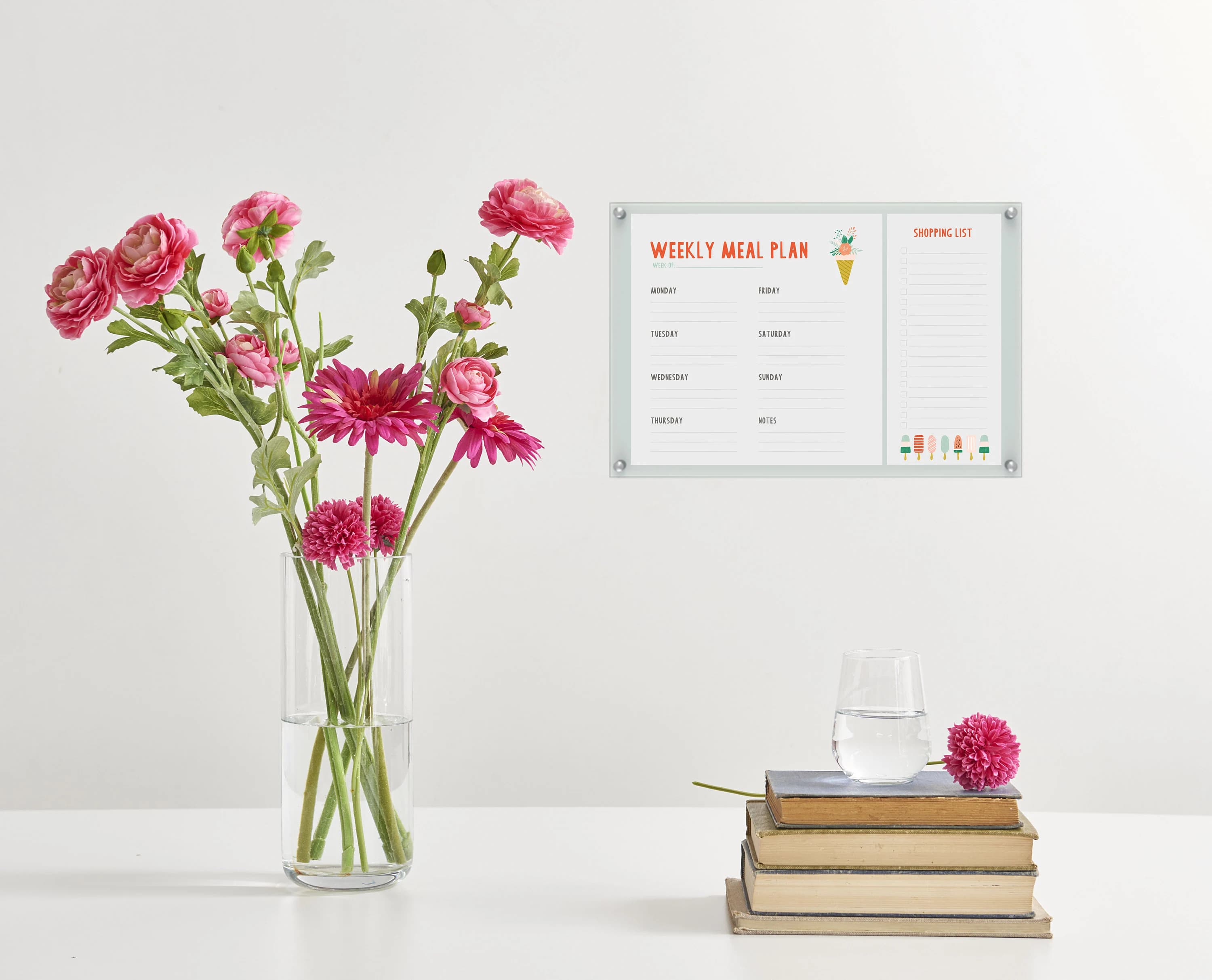 Acrylic Weekly Meal Planner Sign, Custom Shopping List - image 4