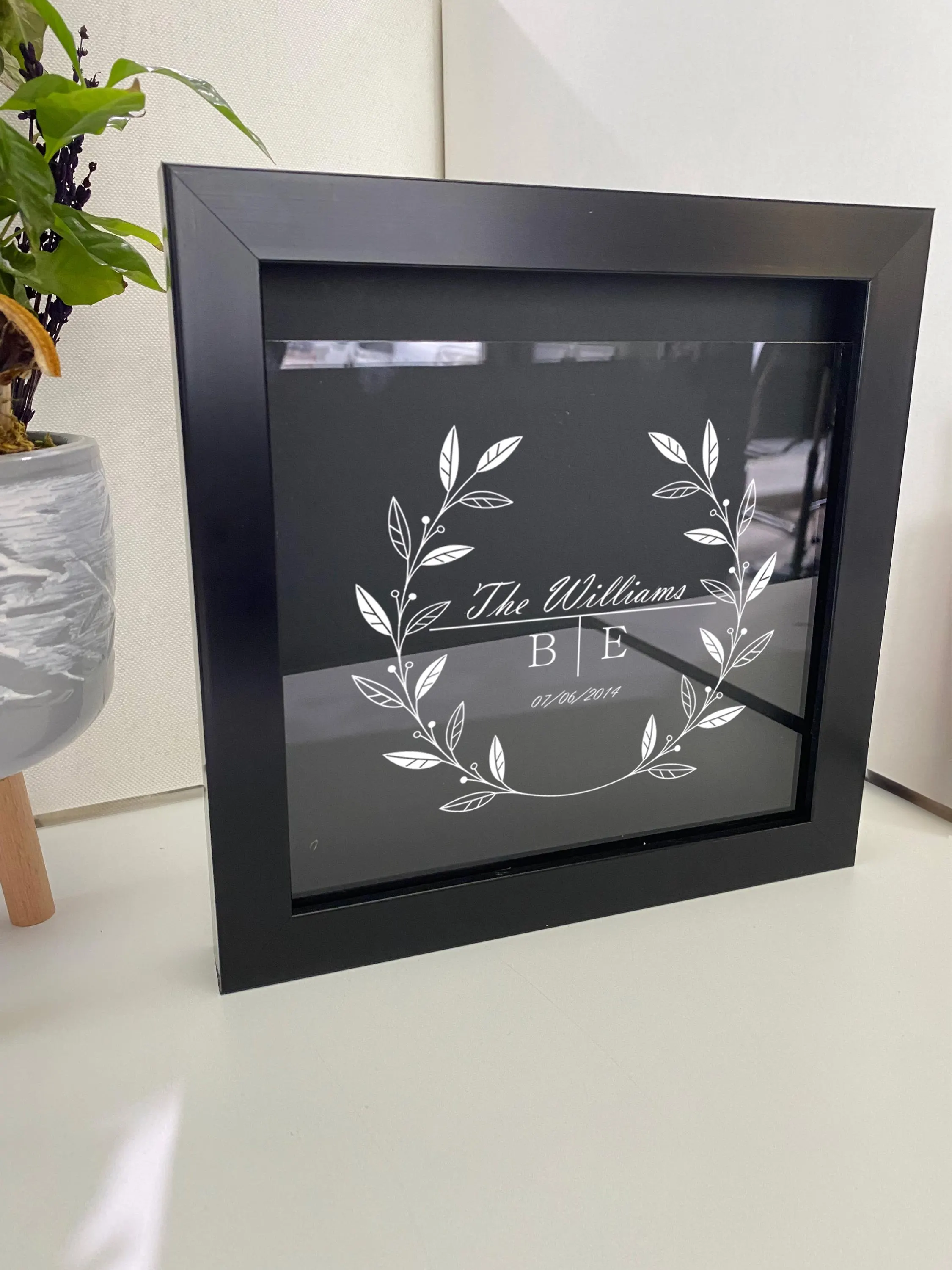 Personalized Clear Arcylic Memory Box, Clear Custom Photo Keepsake, Wedding Anniversary Gift - image 5