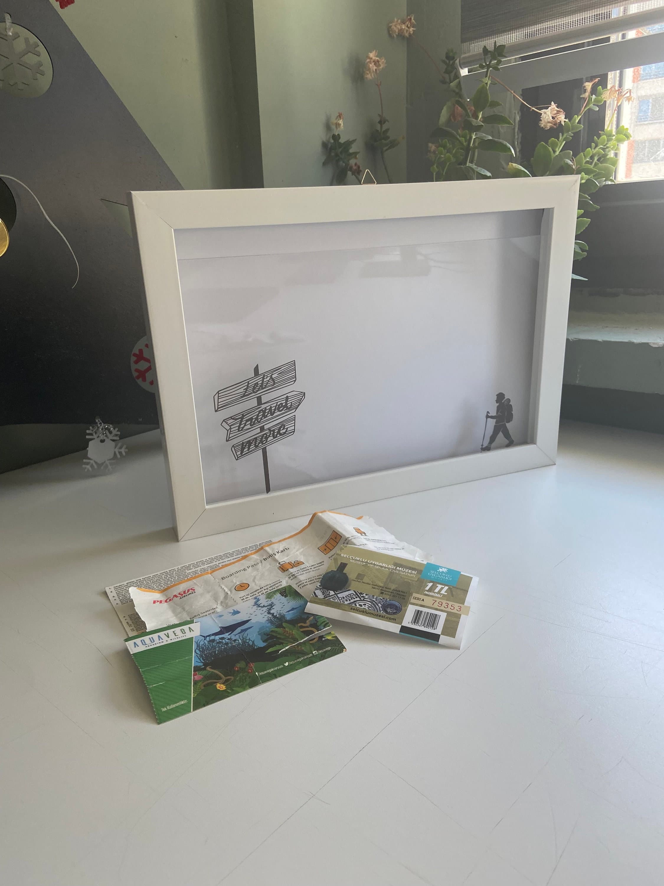 Personalized Travel Memory Clear Acrylic Box, Custom Ticket Display, Couple Gift - image 3