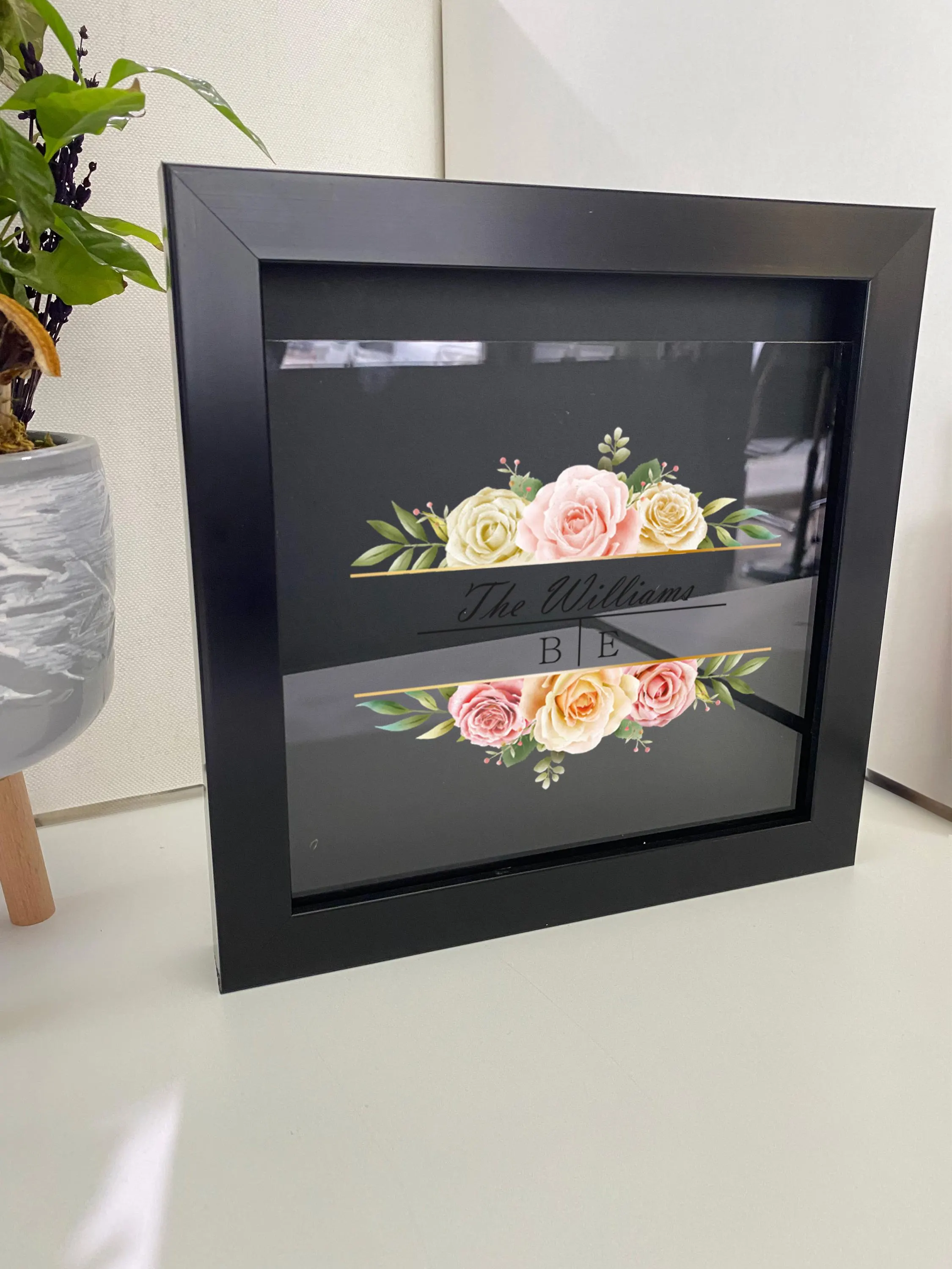Personalized Wedding Memory Clear Arcylic Box, Floral Keepsake, Anniversary Gift - image 5