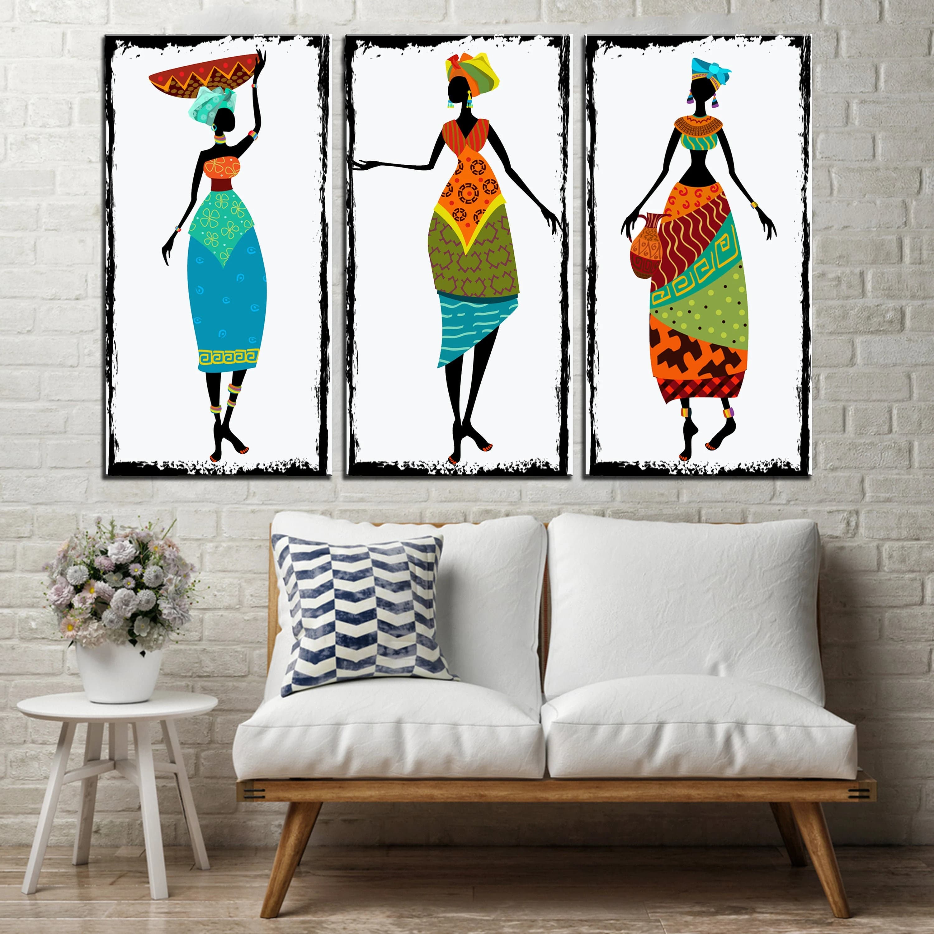 African Woman Canvas Art: Ethnic Wall Decor
