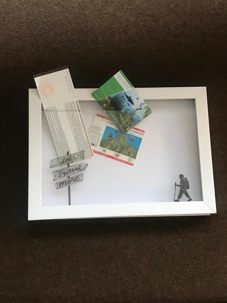 Personalized Travel Memory Clear Acrylic Box, Custom Ticket Display, Couple Gift - image 5
