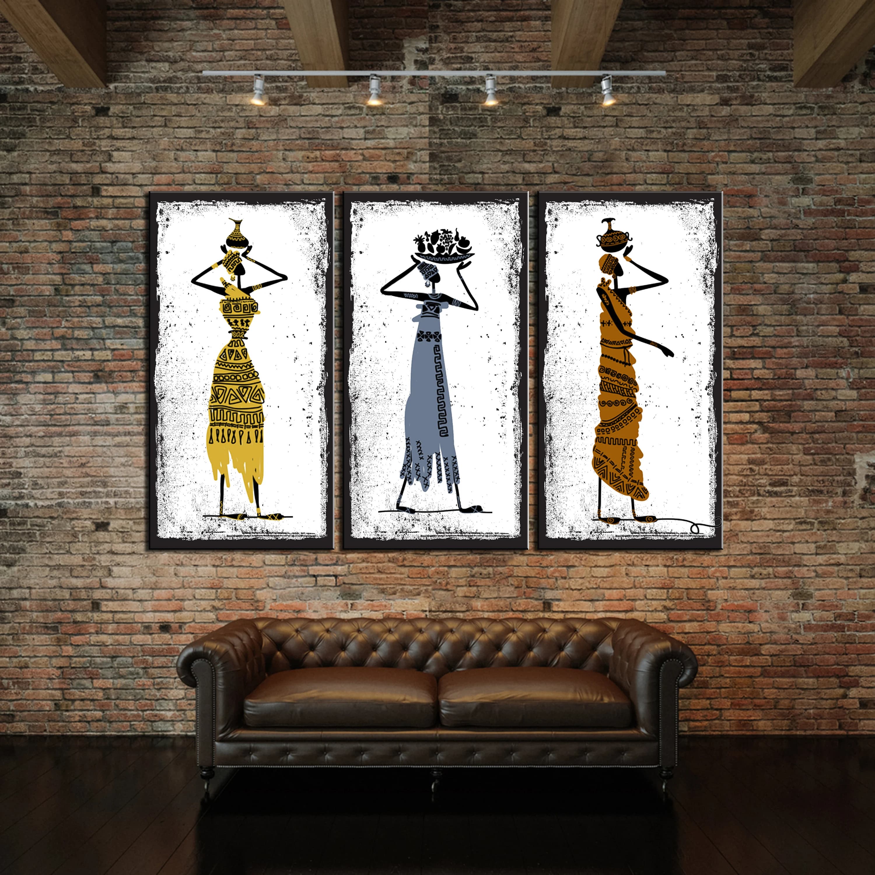 African Woman Canvas Print – Ethnic Dress, Antique Wall Art - image 4