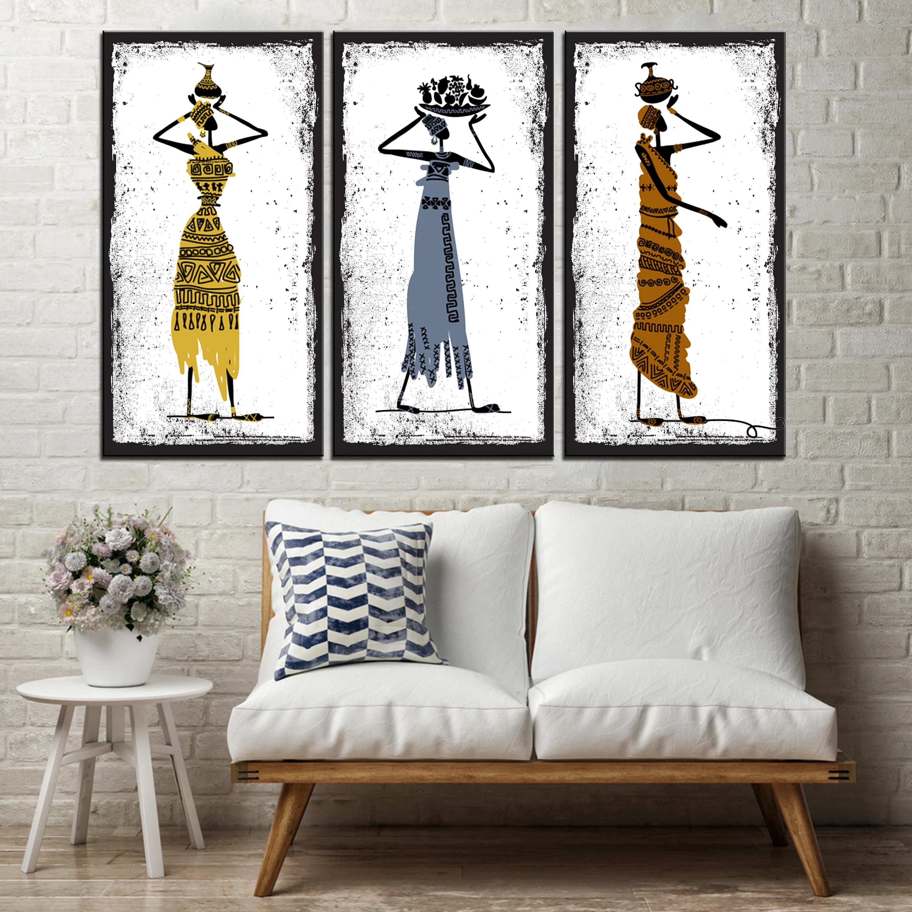 African Woman Canvas Print – Ethnic Dress, Antique Wall Art - image 5