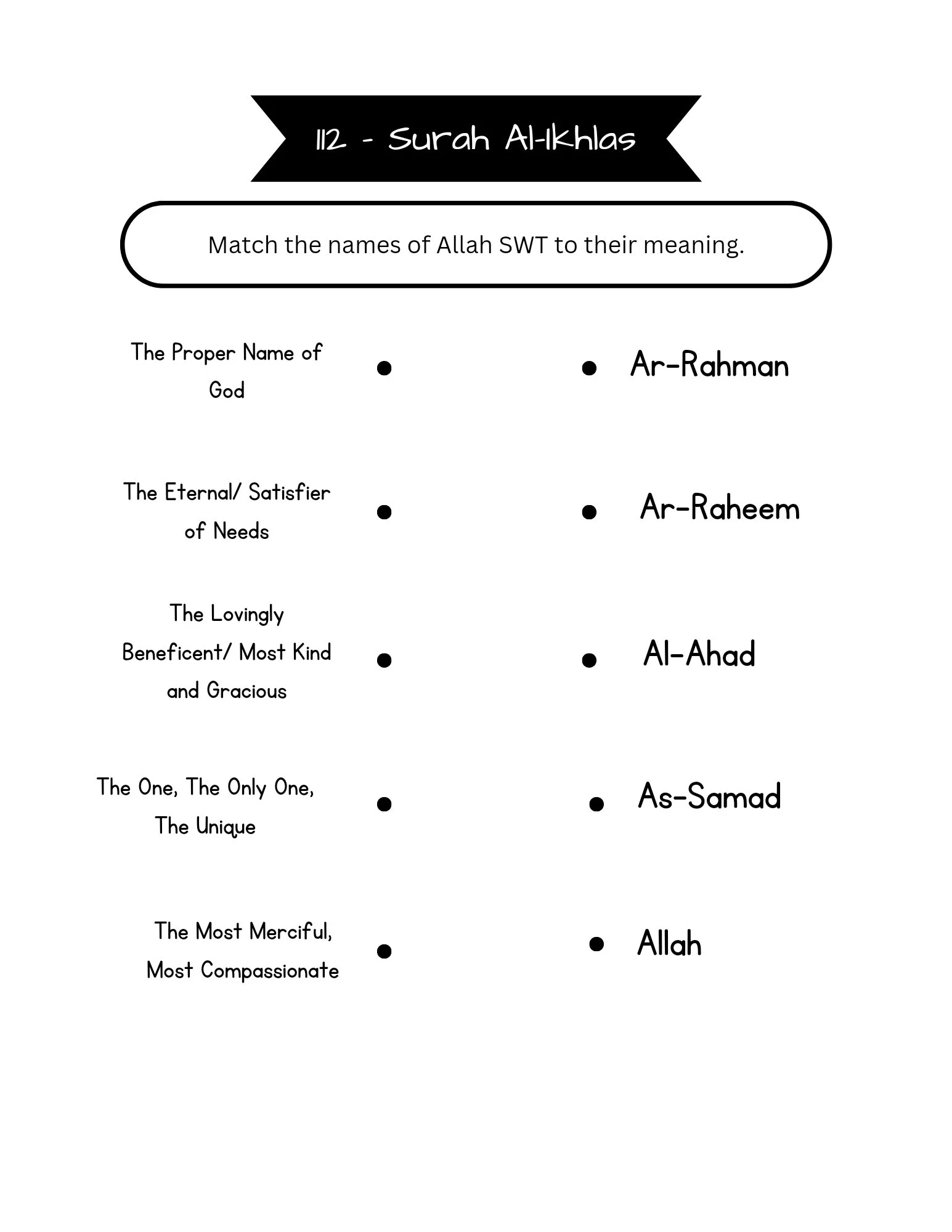 Tafseer Activity Pages Based On Tafseer Of Ibn Kathir 107-114 Surah Al-Ma'un to Surah An-Nas - image 4
