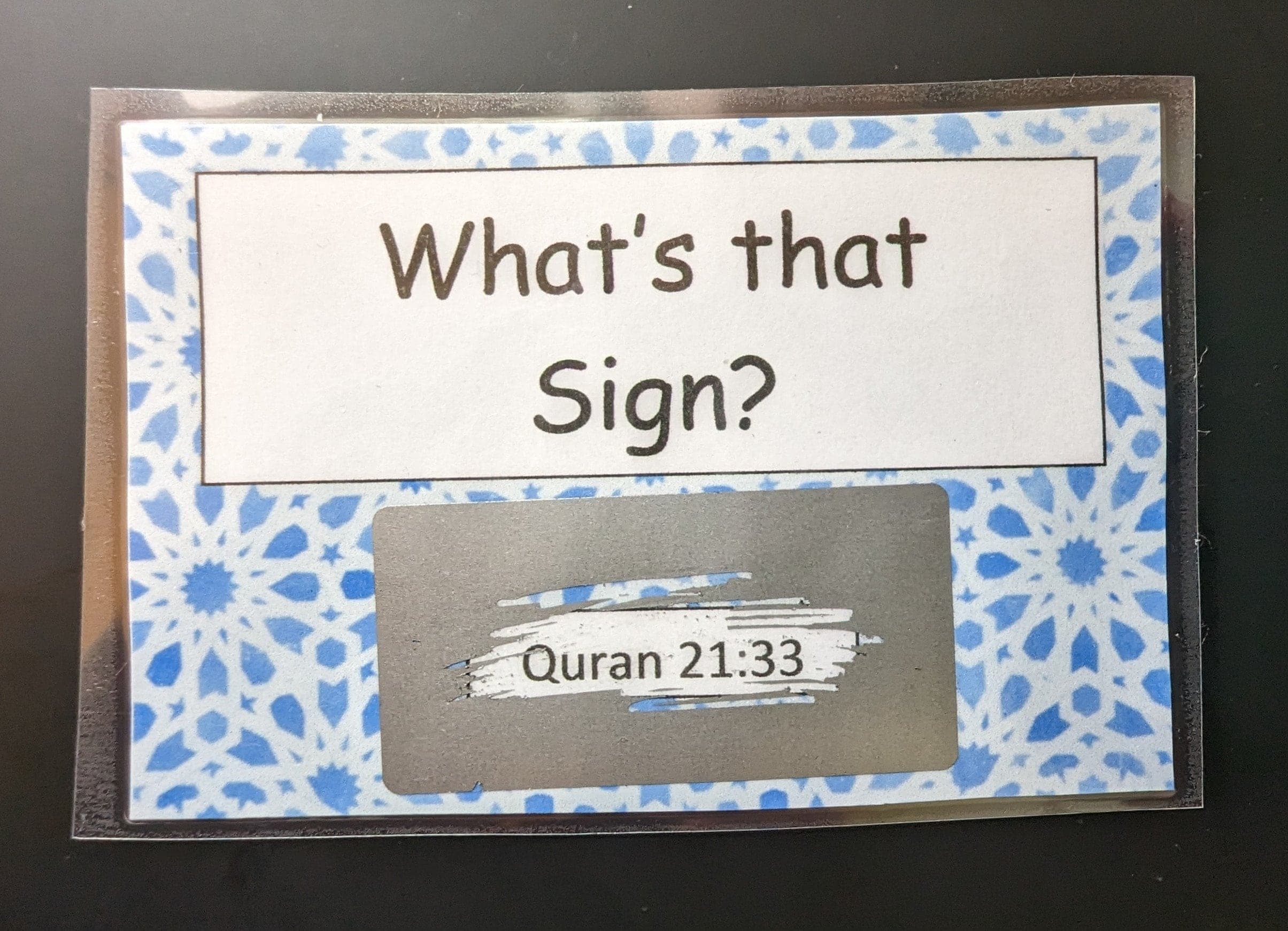 What's that Sign? Scratch Off Quran Activity - Look up Quran Verse to Learn Signs Allah Exists - Iman Boosting Kids Activity