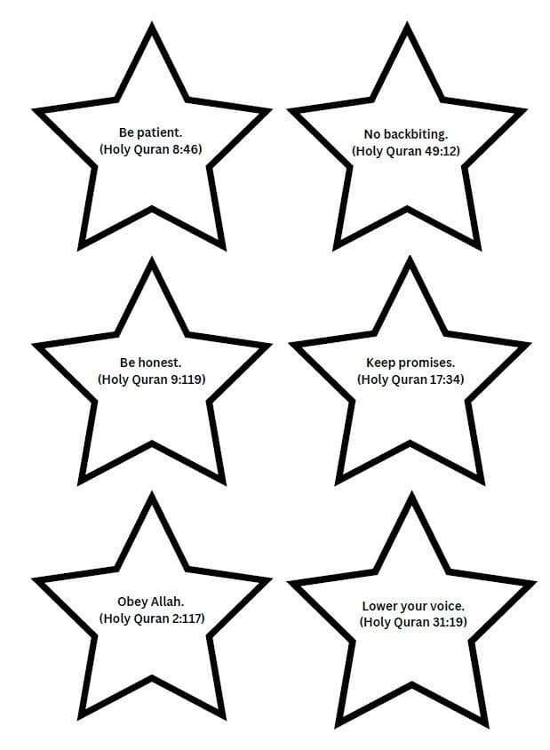Good Akhlaq/Character/Manners Kids Learning Activity (Instant Download)