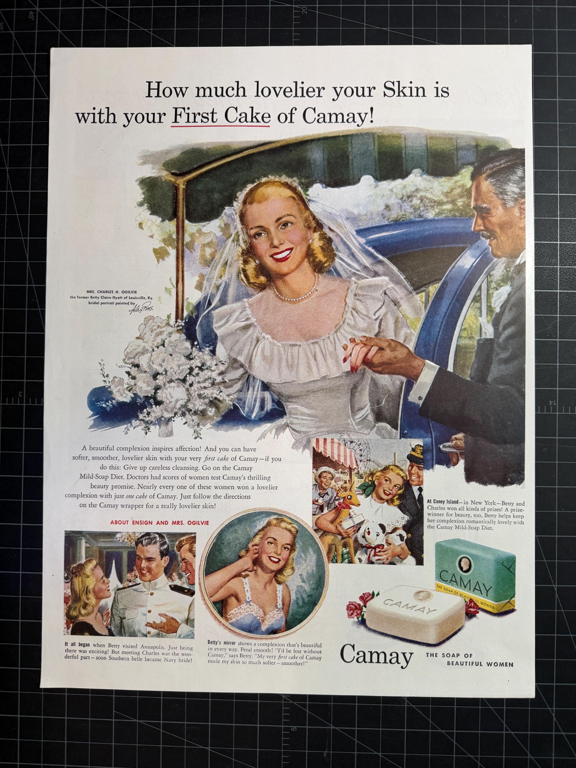 Vintage 1936 Camay Soap Original Advertisement