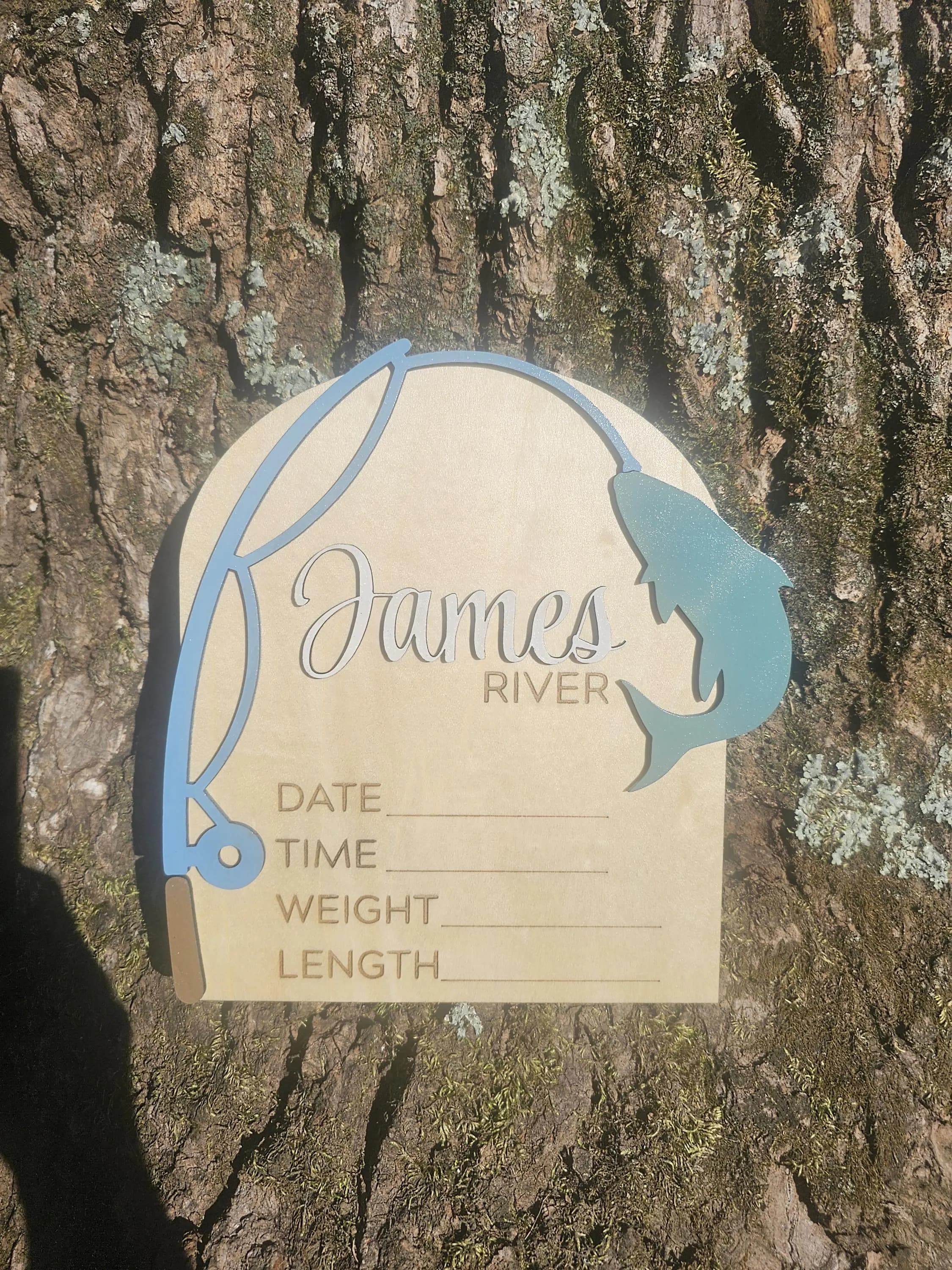 Our Greatest Catch Announcement | Fishing Pole Name Sign, Baby Shower Gift