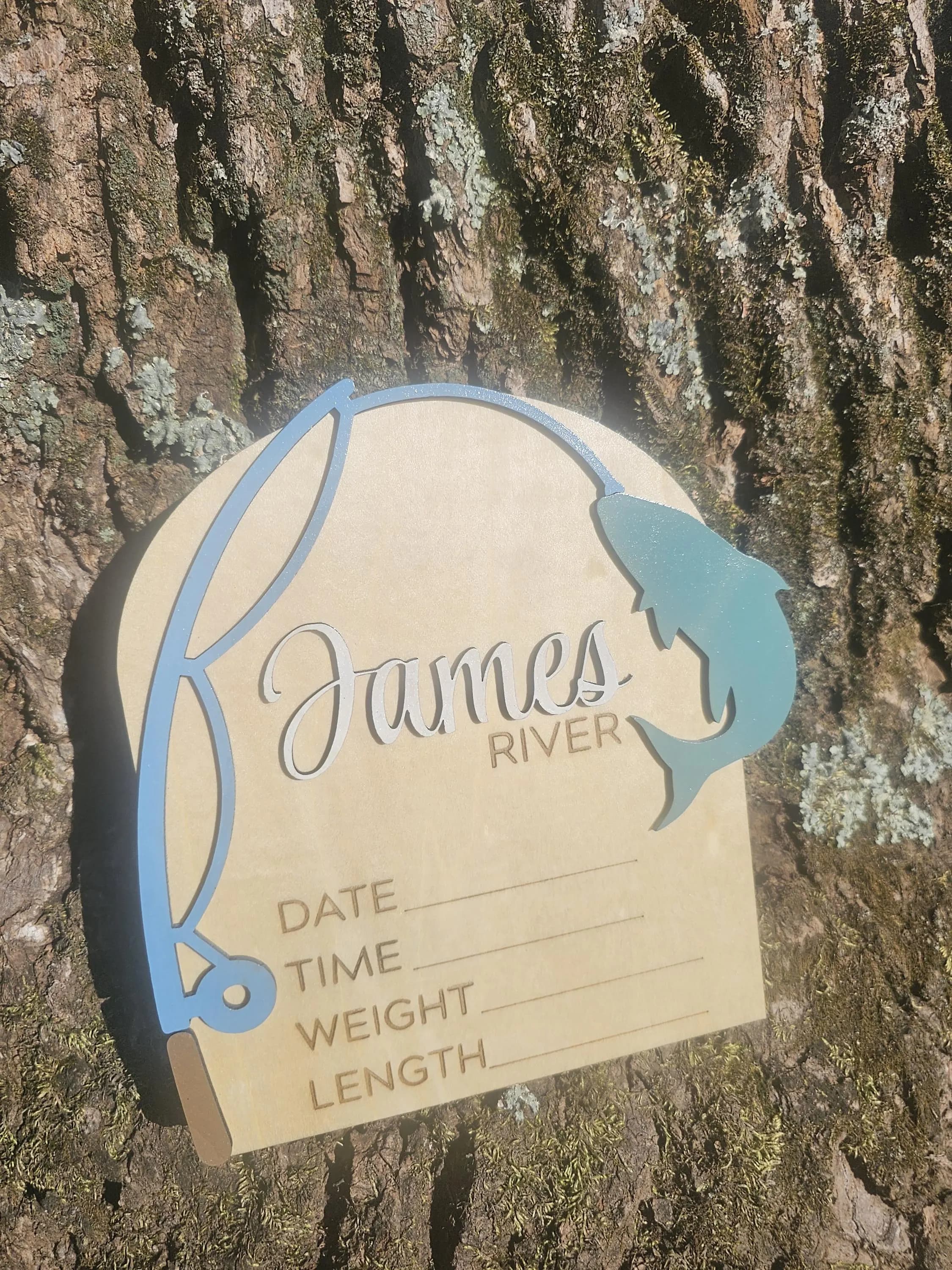 Our Greatest Catch Announcement | Fishing Pole Name Sign, Baby Shower Gift - image 4