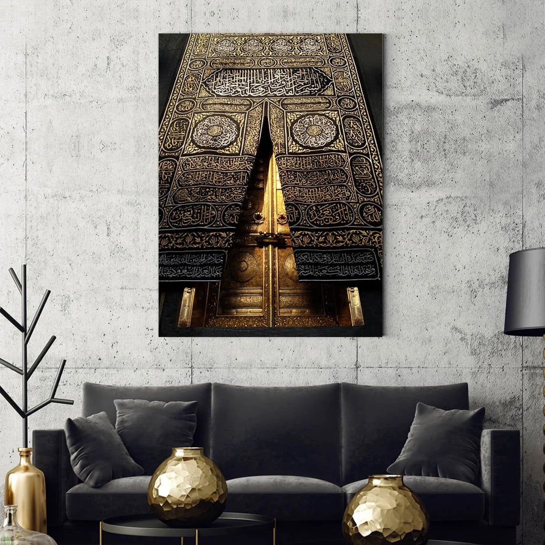 Kaaba Gate Canvas Print Islamic Wall Art, Islamic Home Decor, Islamic Decor, Islamic Art, Calligraphy Muslim Gifts Ramadan Decor, Eid Decor
