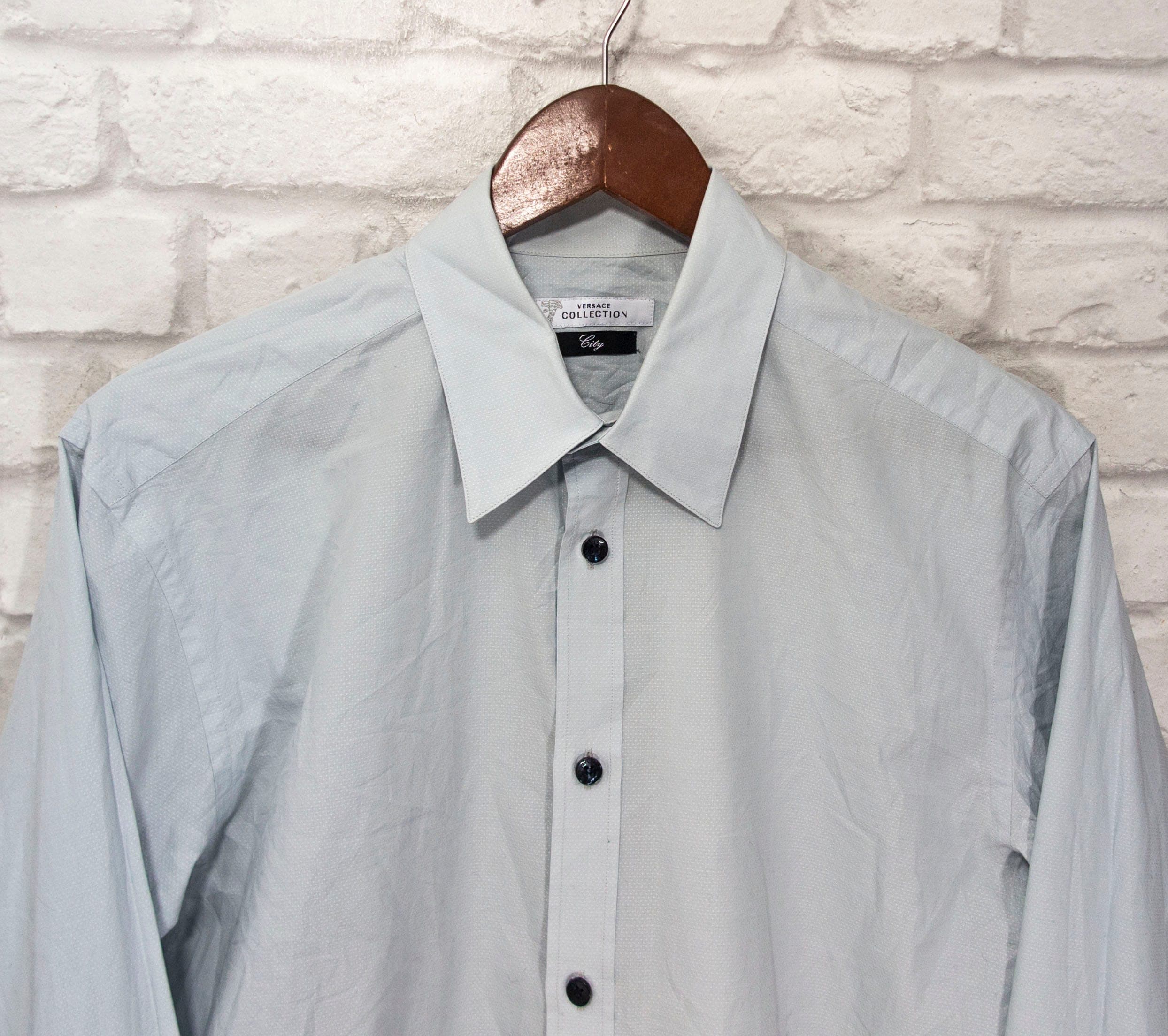 Versace Long Sleeve  Men's Shirt Size 40 - image 4