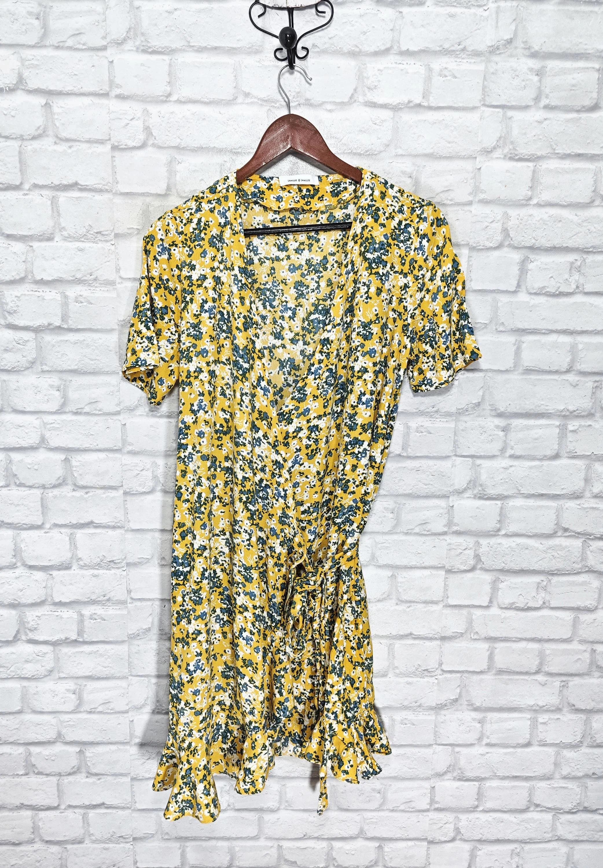 Samsoe Samsoe Soleil Jardin Wrap Dress Floral Pattern size L