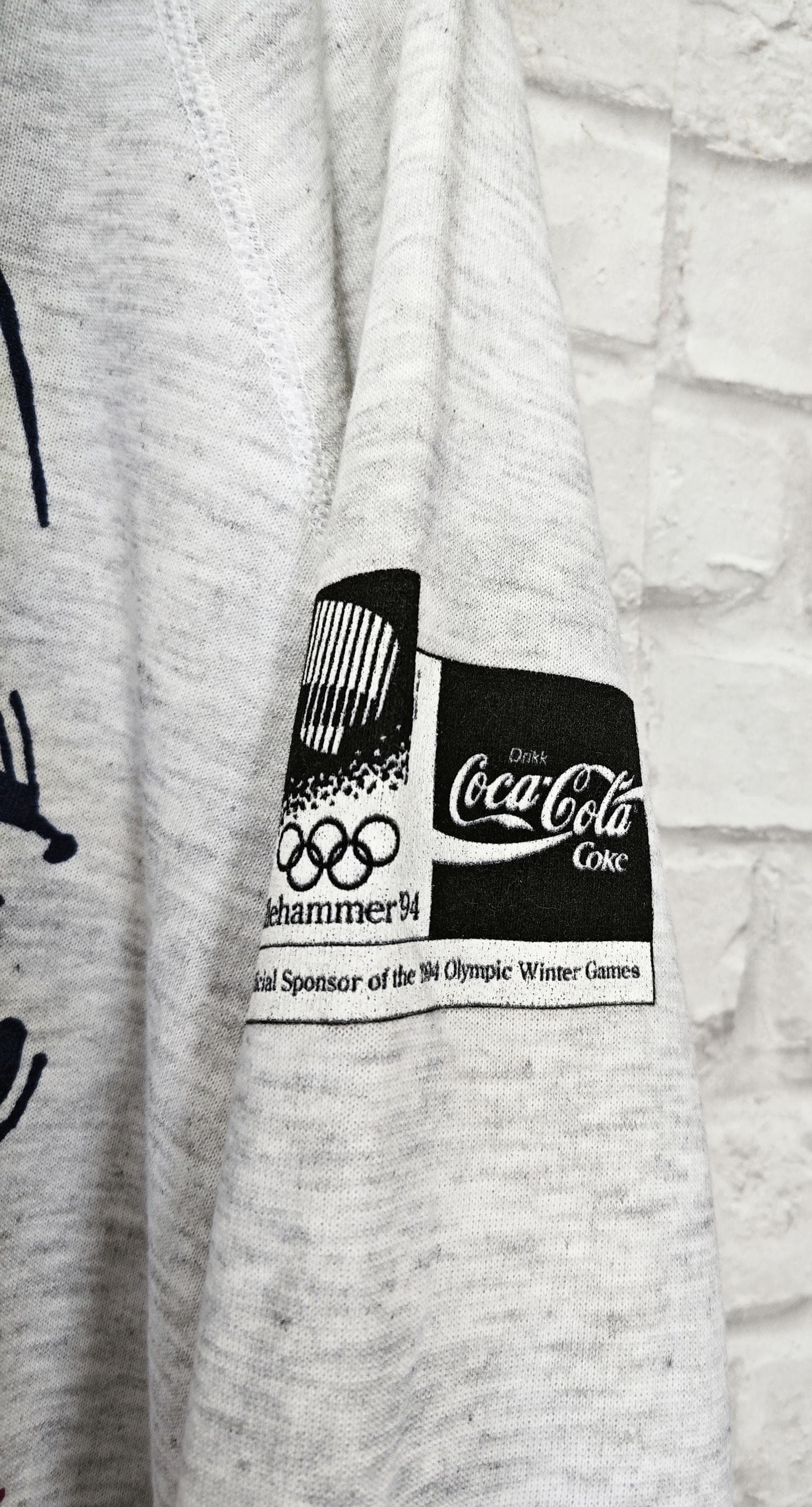 Jerzees Lilehammer 94's Vintage Made in USA Olympic Games Retro Coca Cola Top Sweatshirt Size XL - image 5