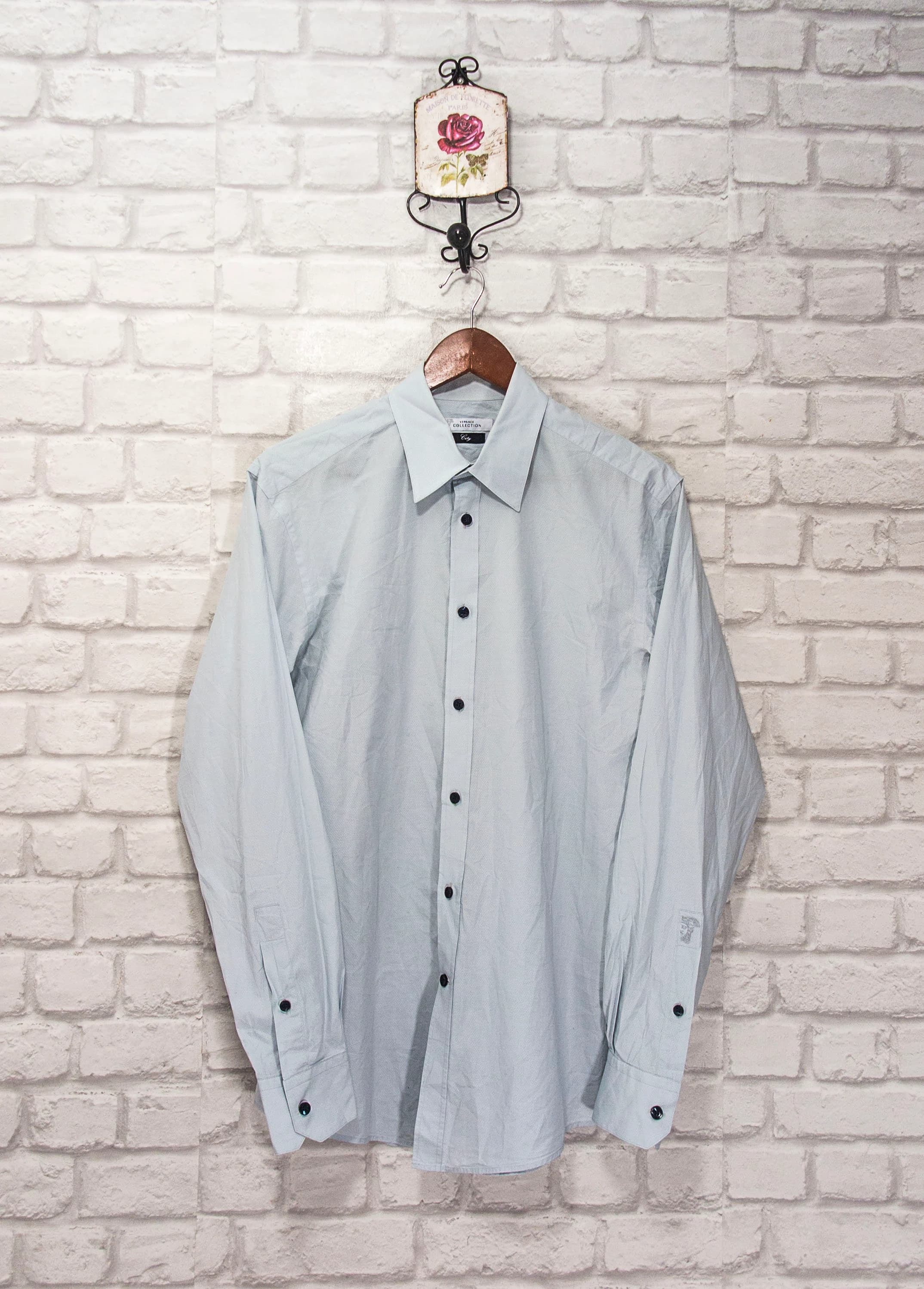 Versace Long Sleeve  Men's Shirt Size 40 - image 3