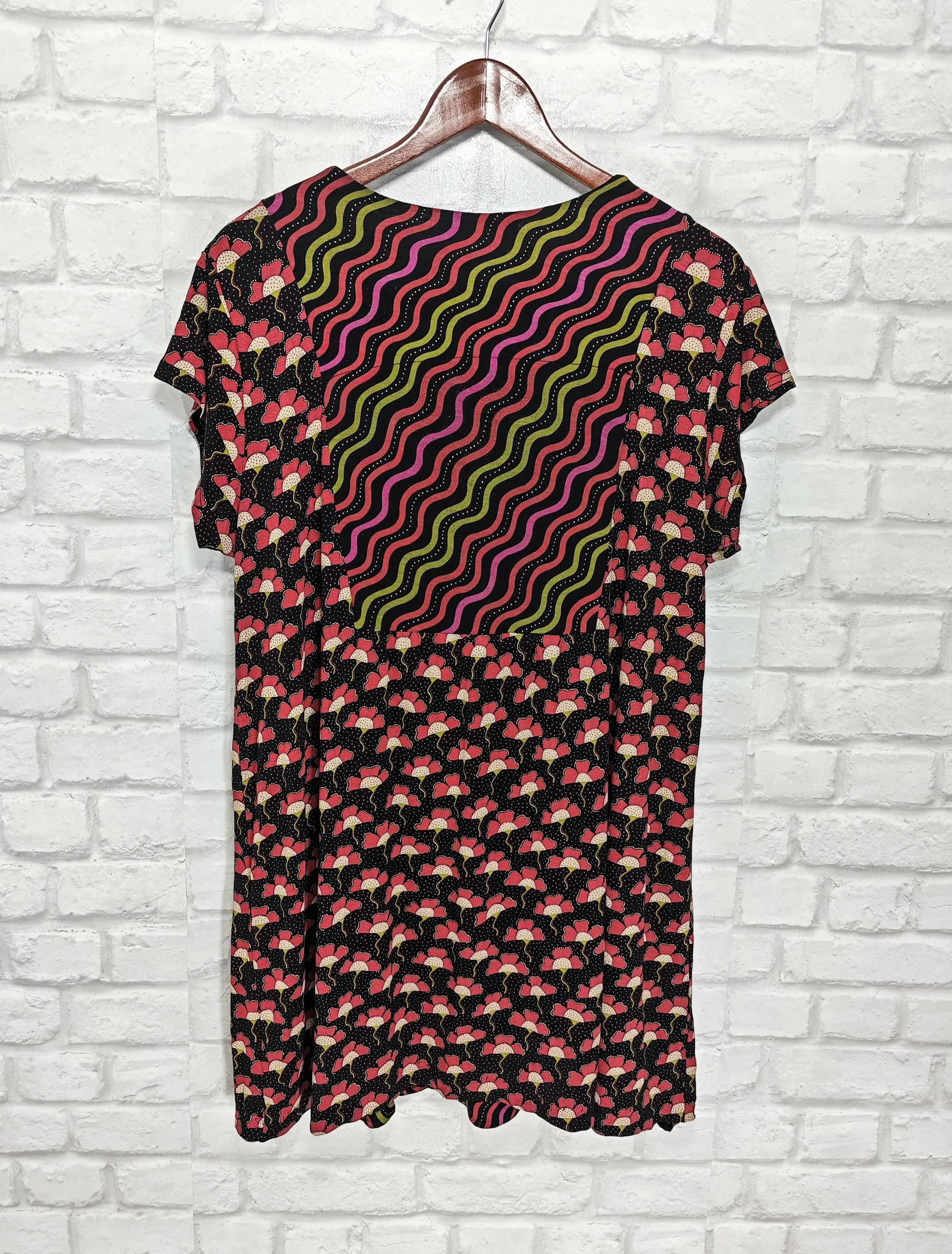 Gudrun Sjoden Floral Tunic Short sleeve Pockets size L - image 5