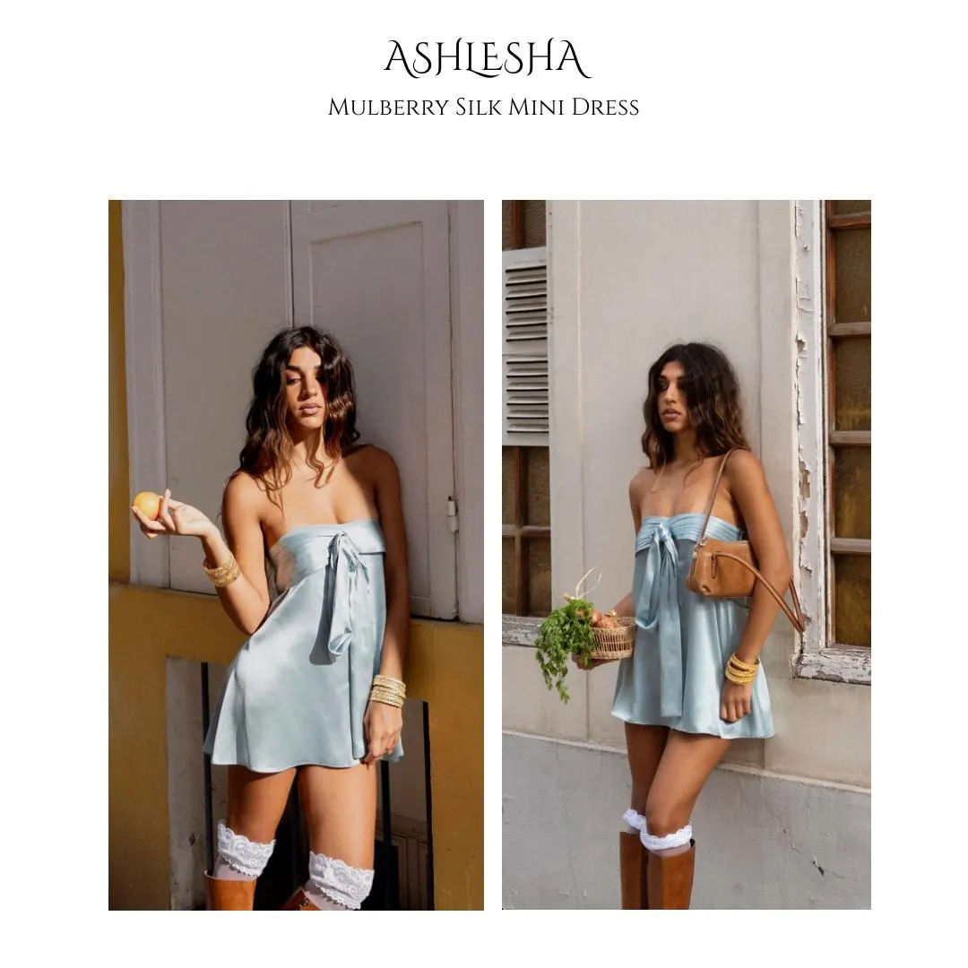 Modal Silk Strapless Mini Dress: Mini / Micro Mini - in ANY shade of your choice - Made to Measure