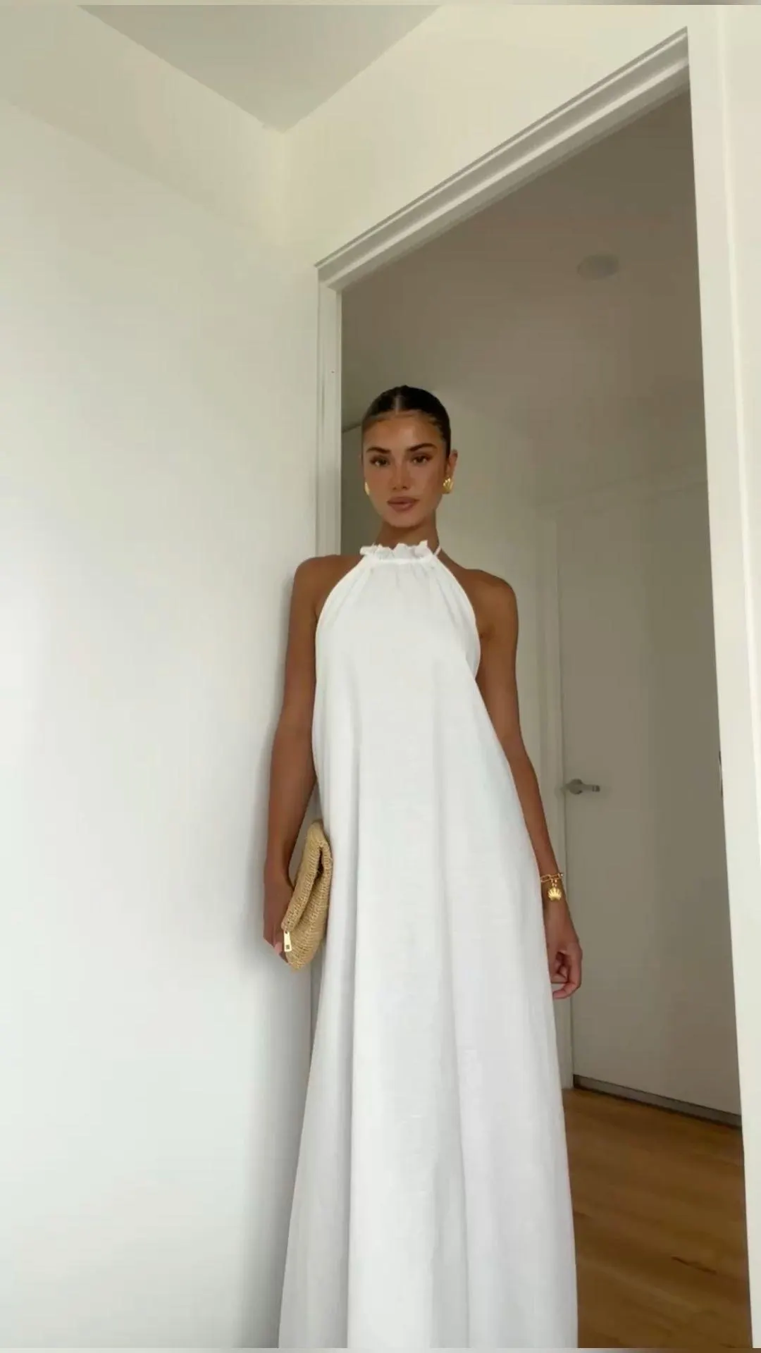 Premium Cotton Dress: Fully Lined, Halter Neck, Open Back - ANY shade of choice, Summer, Beach, Vacation - image 5