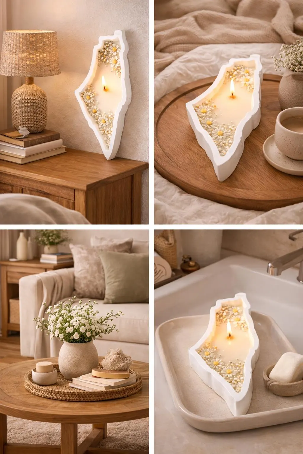 Palestine floral candle – ramadan & eid home decor - image 4
