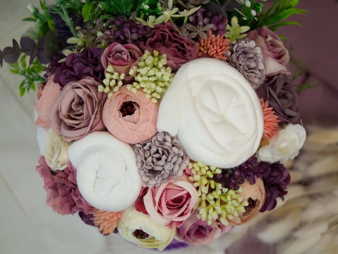 Personalised Baby Clothing Bouquet: Boho Newborn Gift, Baby Shower Centrepiece - image 5