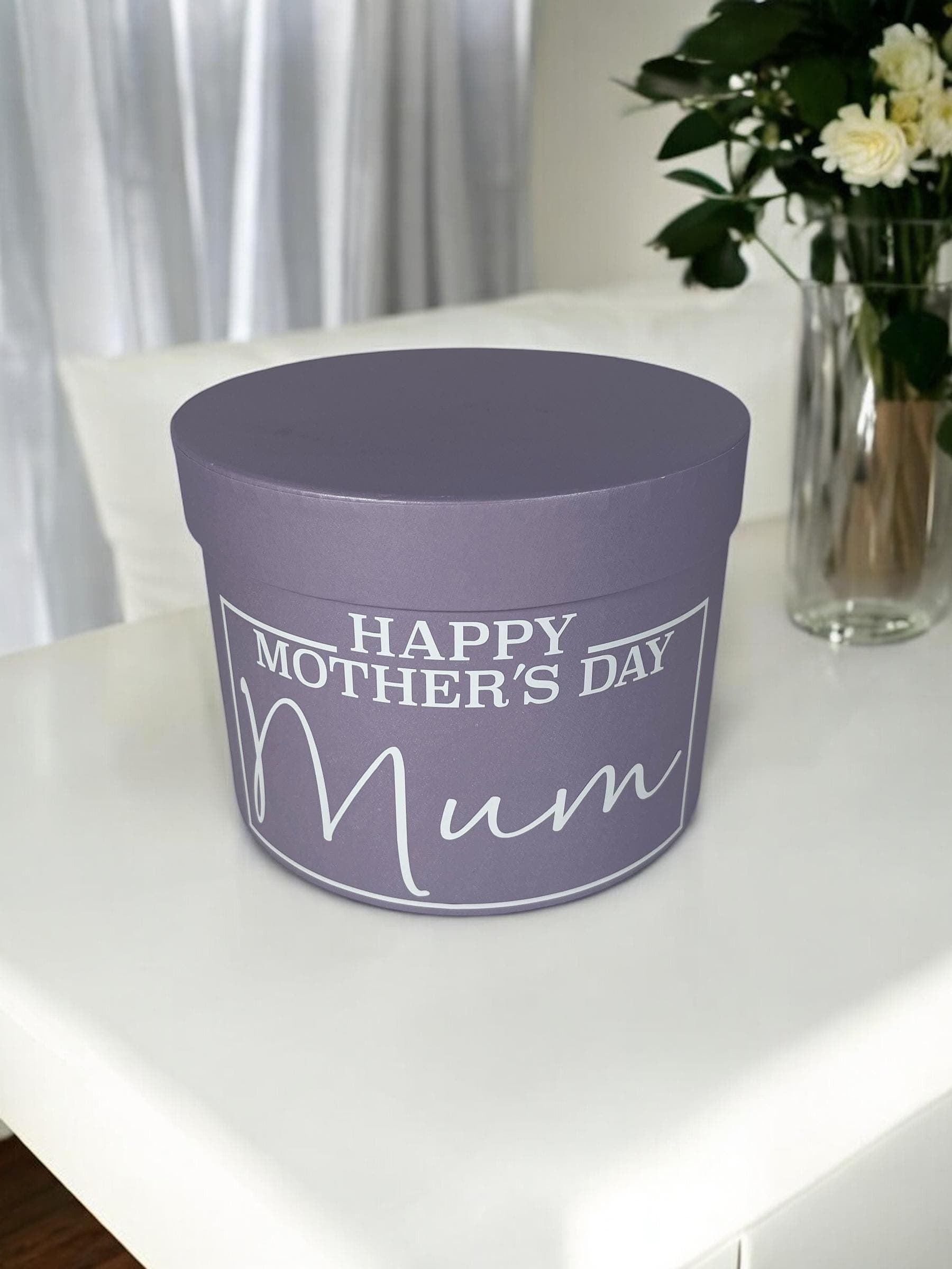 Personalised Mother's Day Keepsake Box: Round Gift Box with Name