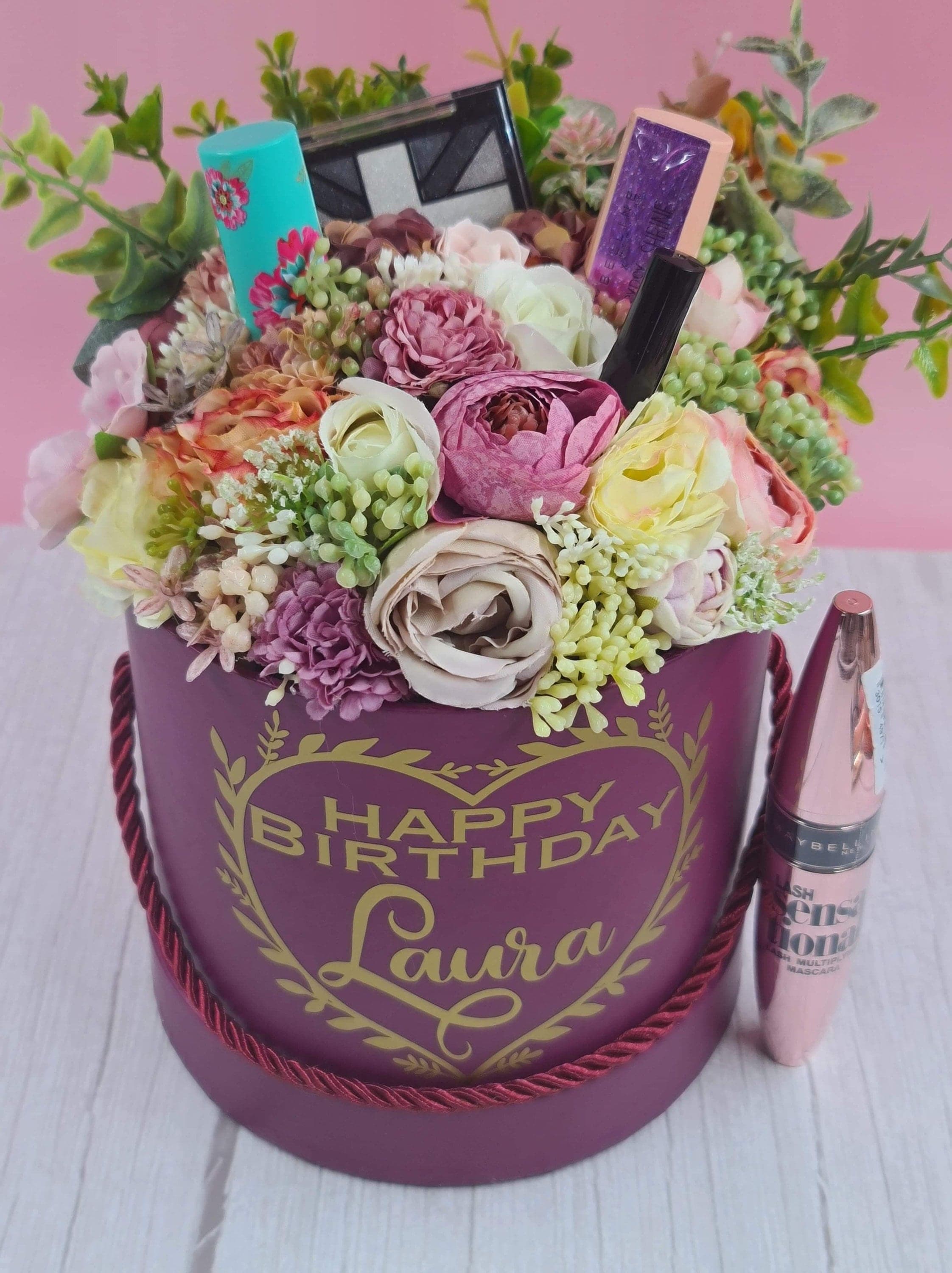 Personalised Makeup Bouquet, Floral Gift Box, Pamper Hamper - image 4